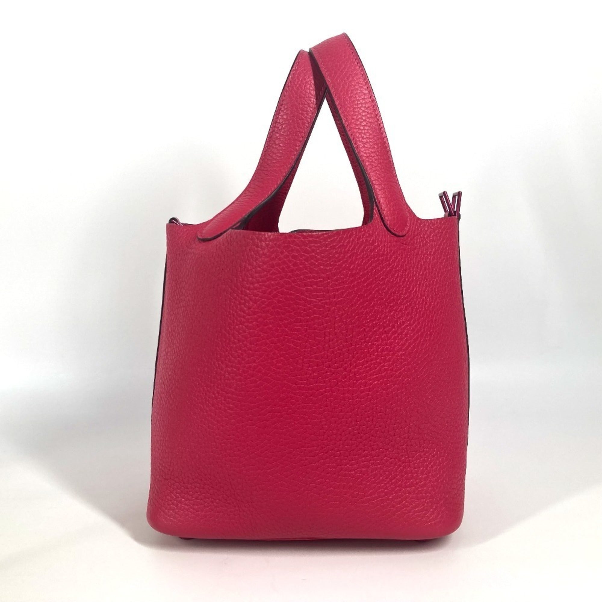 Hermes Pink Taurillon Clemence Leather Handbag (Pre-Owned)