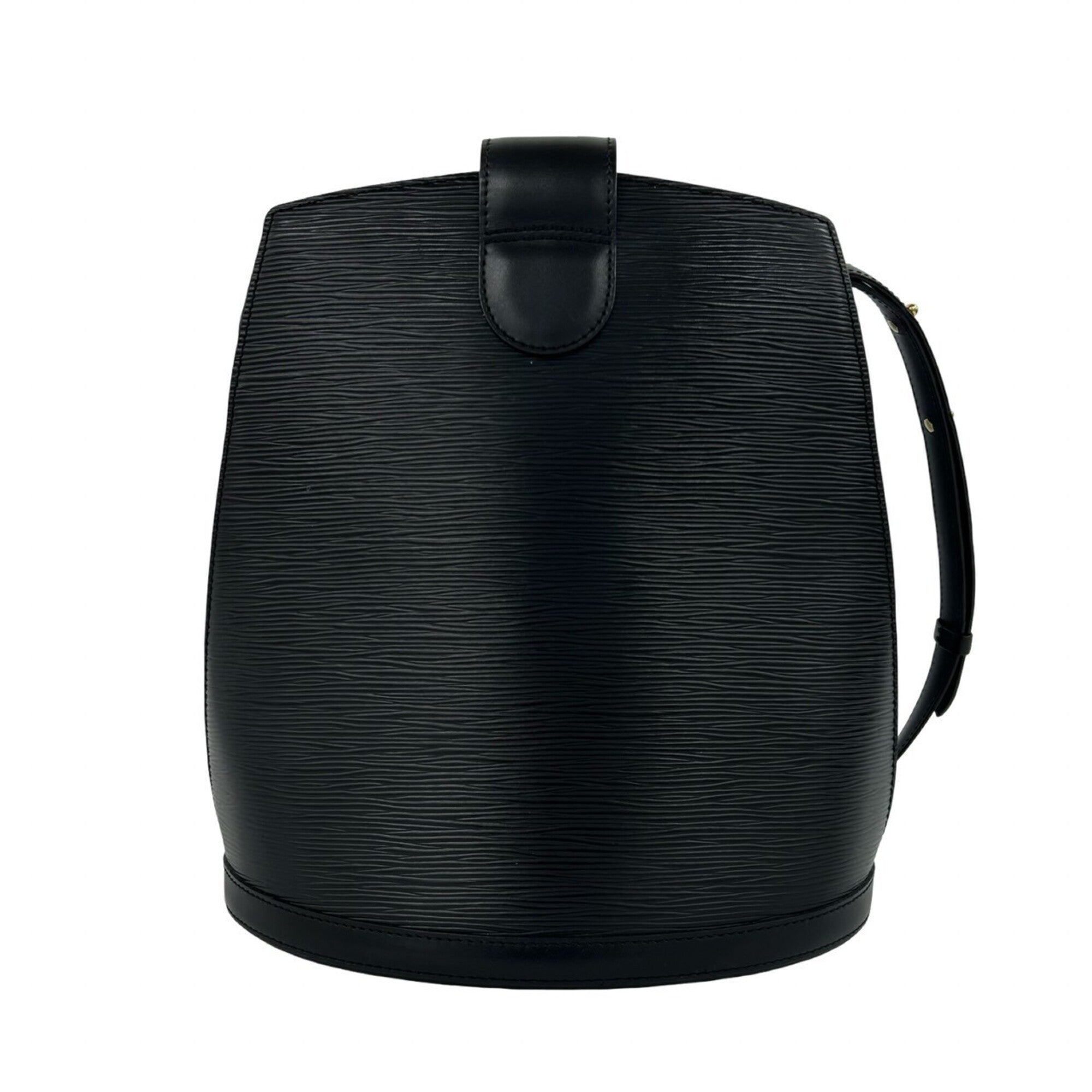 Louis Vuitton Black Leather Shoulder Bag (Pre-Owned)
