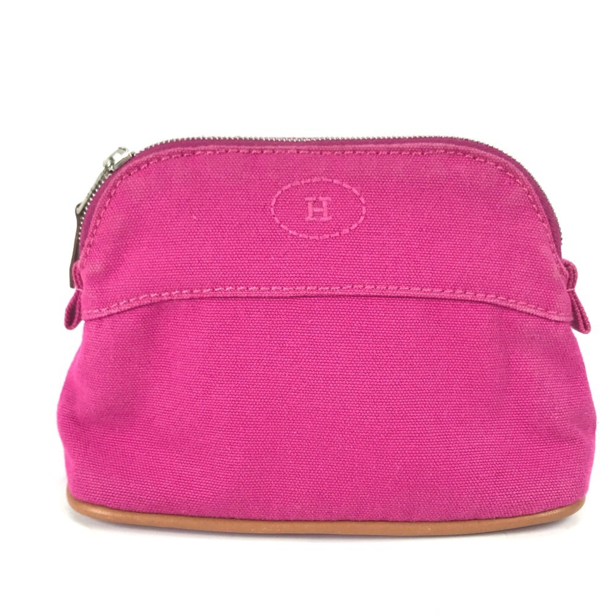 Hermes Pink Canvas Pouch (Pre-Owned)