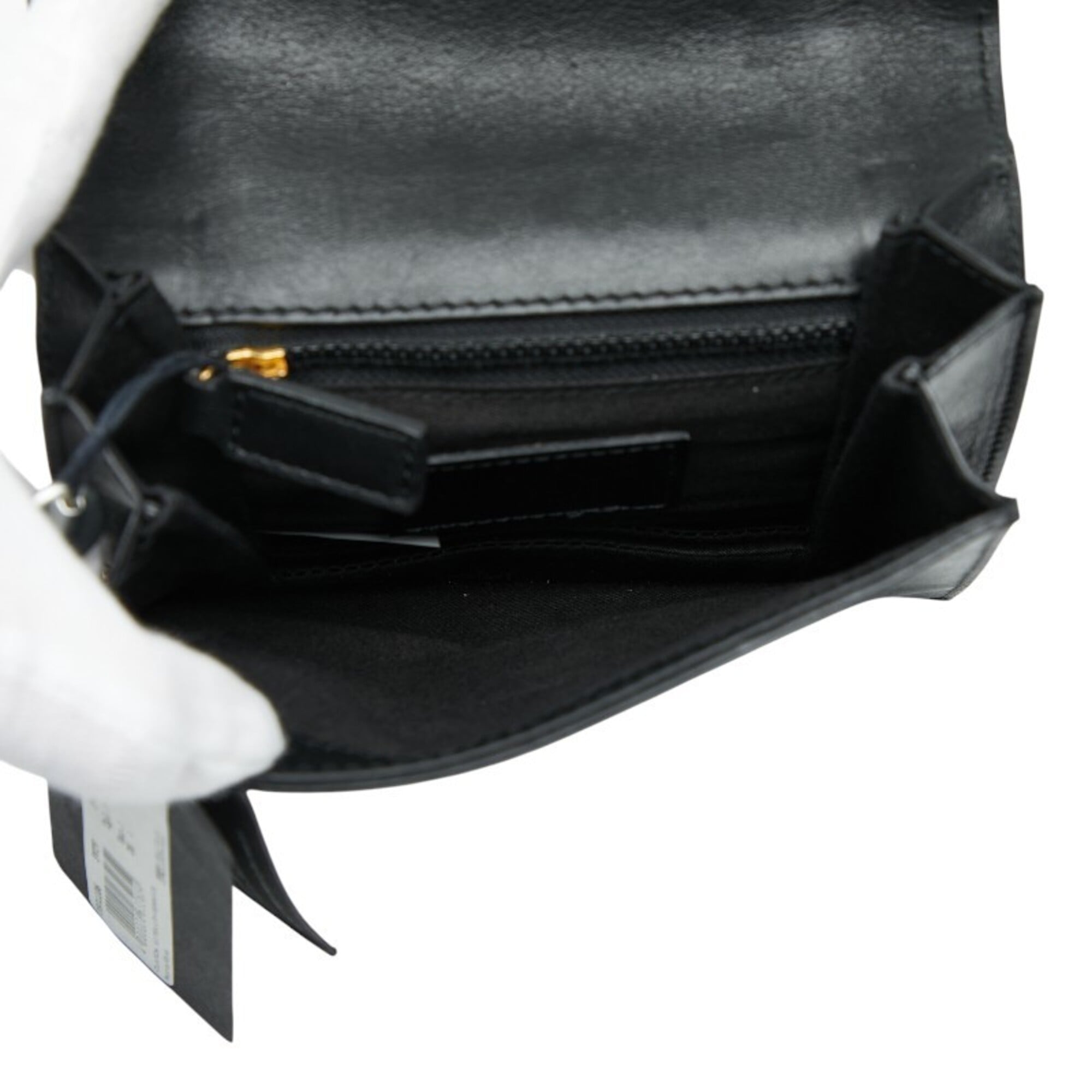 Versace Black Leather Clutch Bag (Pre-Owned)