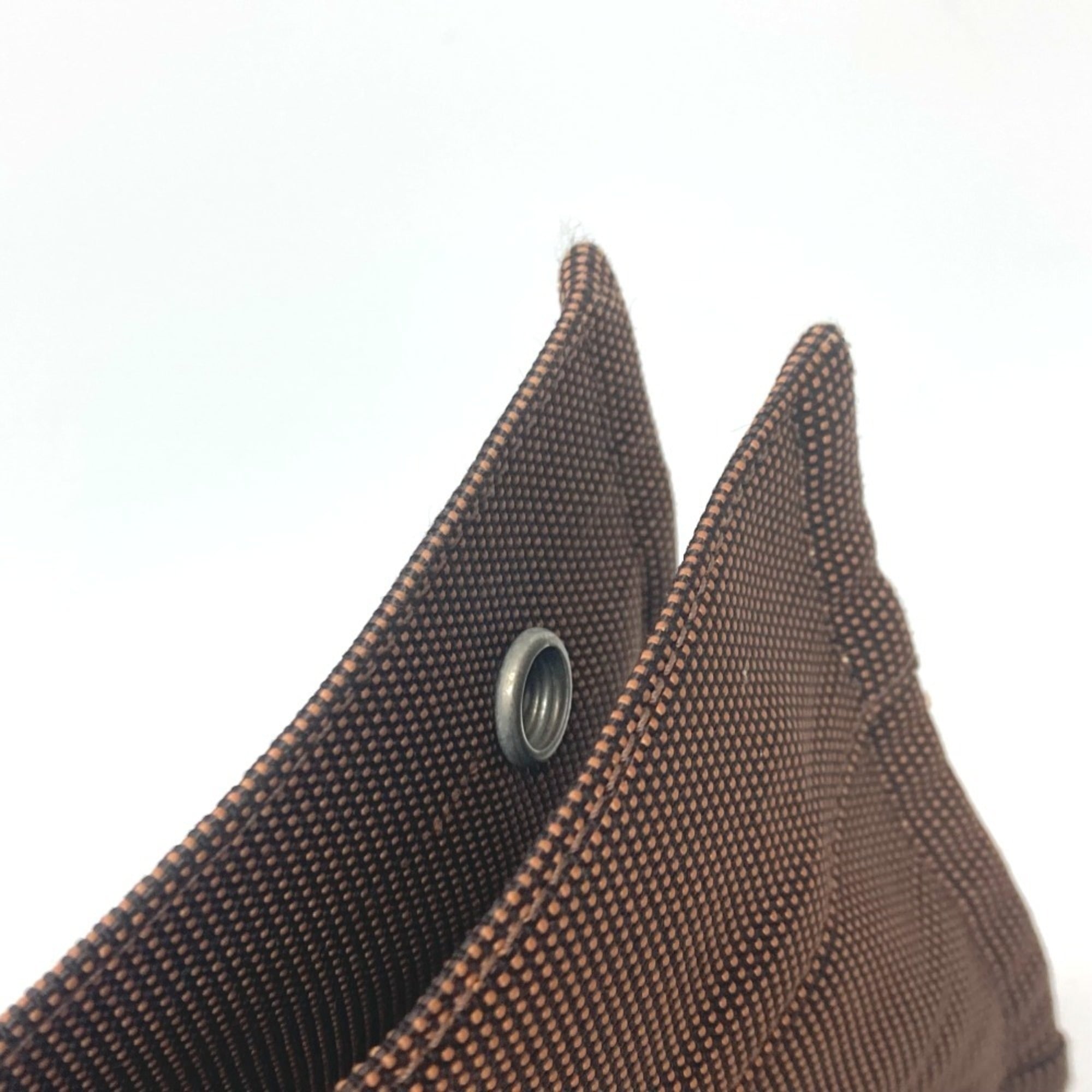 Hermes Brown Canvas Handbag Tote Bag (Pre-Owned)