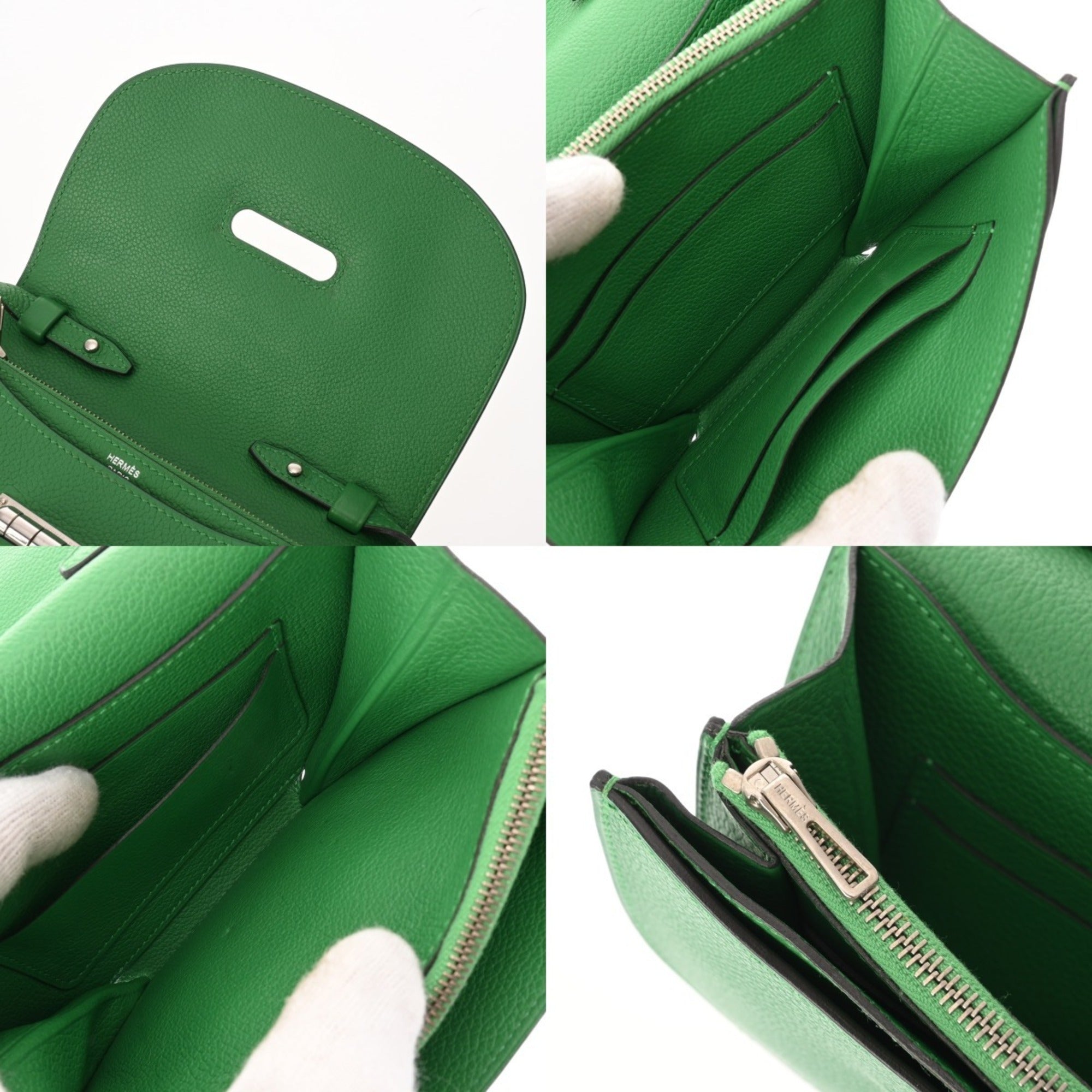 Hermes Bambou Evercalf Leather Shoulder Bag (Pre-Owned)