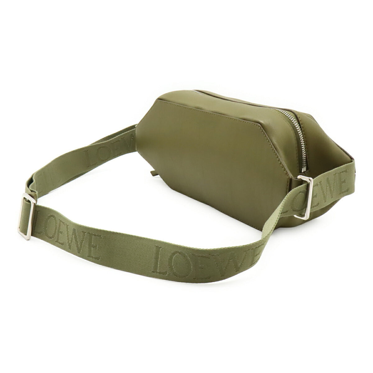 Loewe Green Khaki Leather Shoulder Bag Sling Bag (Pre-Owned)
