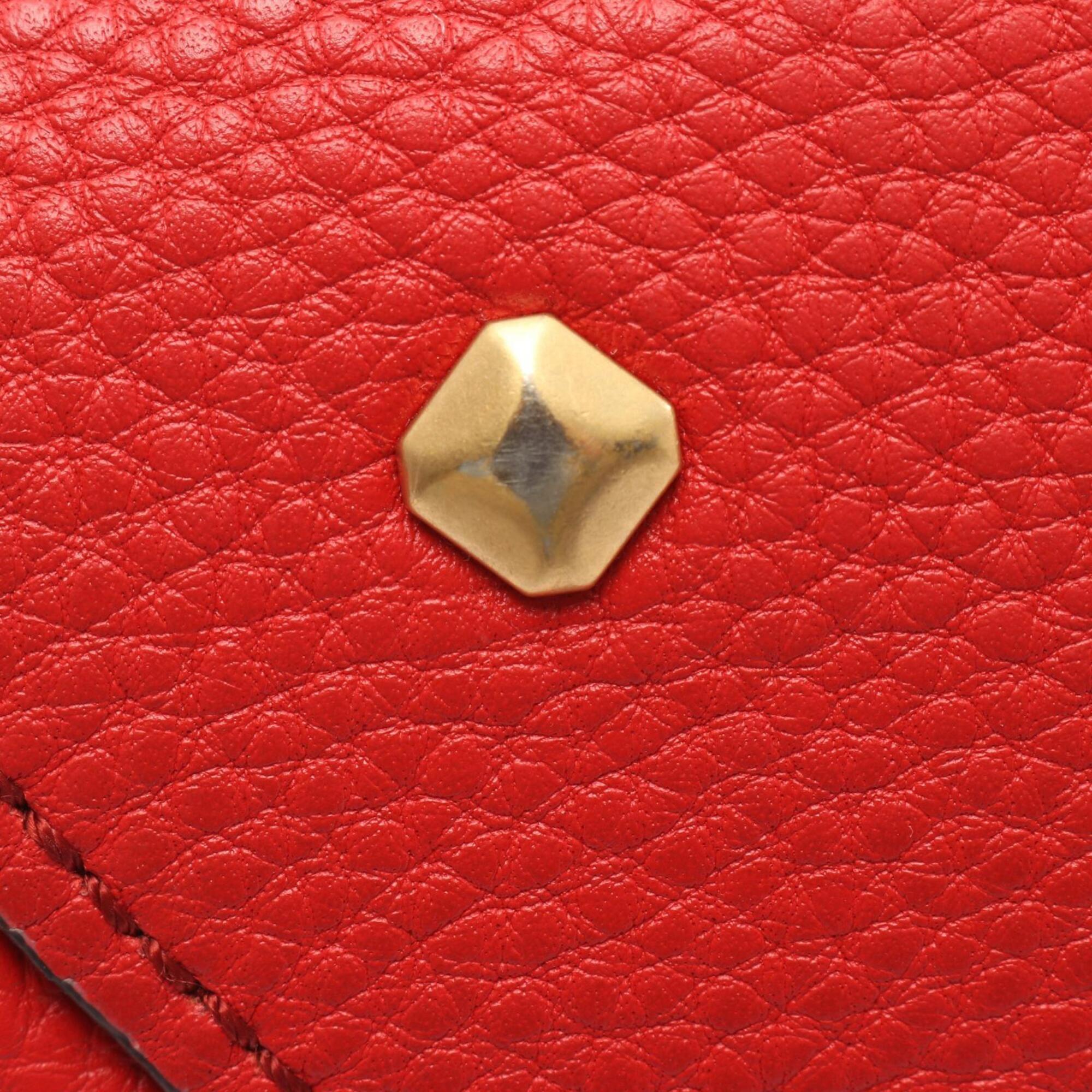 Mcm Red Color Leather Handbag (Pre-Owned)