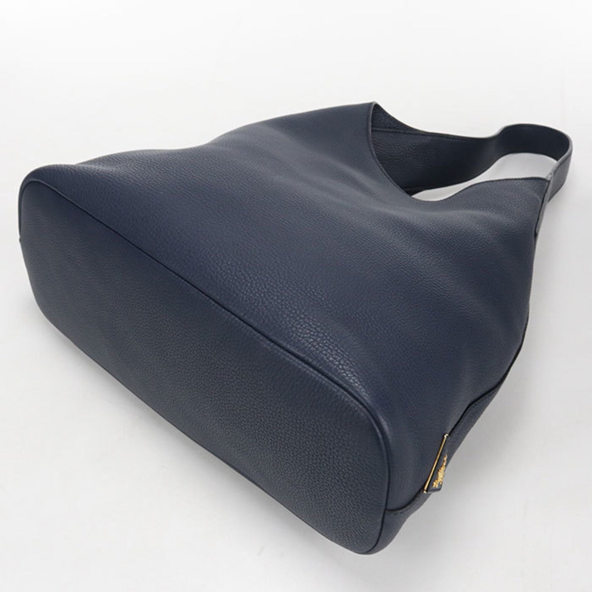 Prada Navy Leather Shoulder Bag (Pre-Owned)