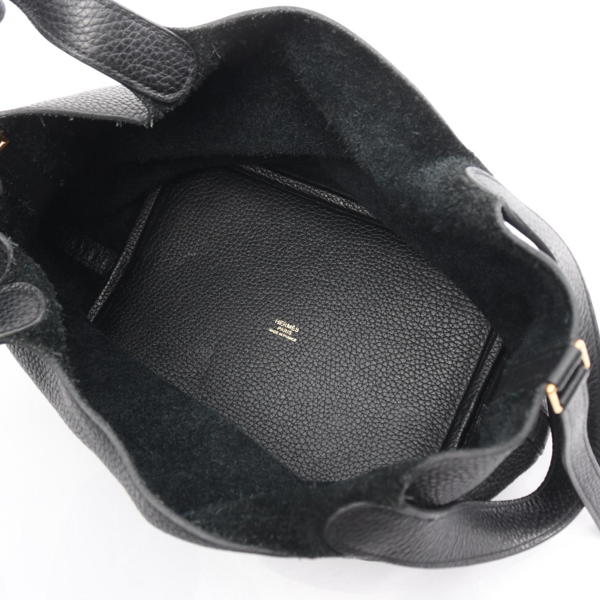 Hermes Black Taurillon Clemence Leather Handbag (Pre-Owned)