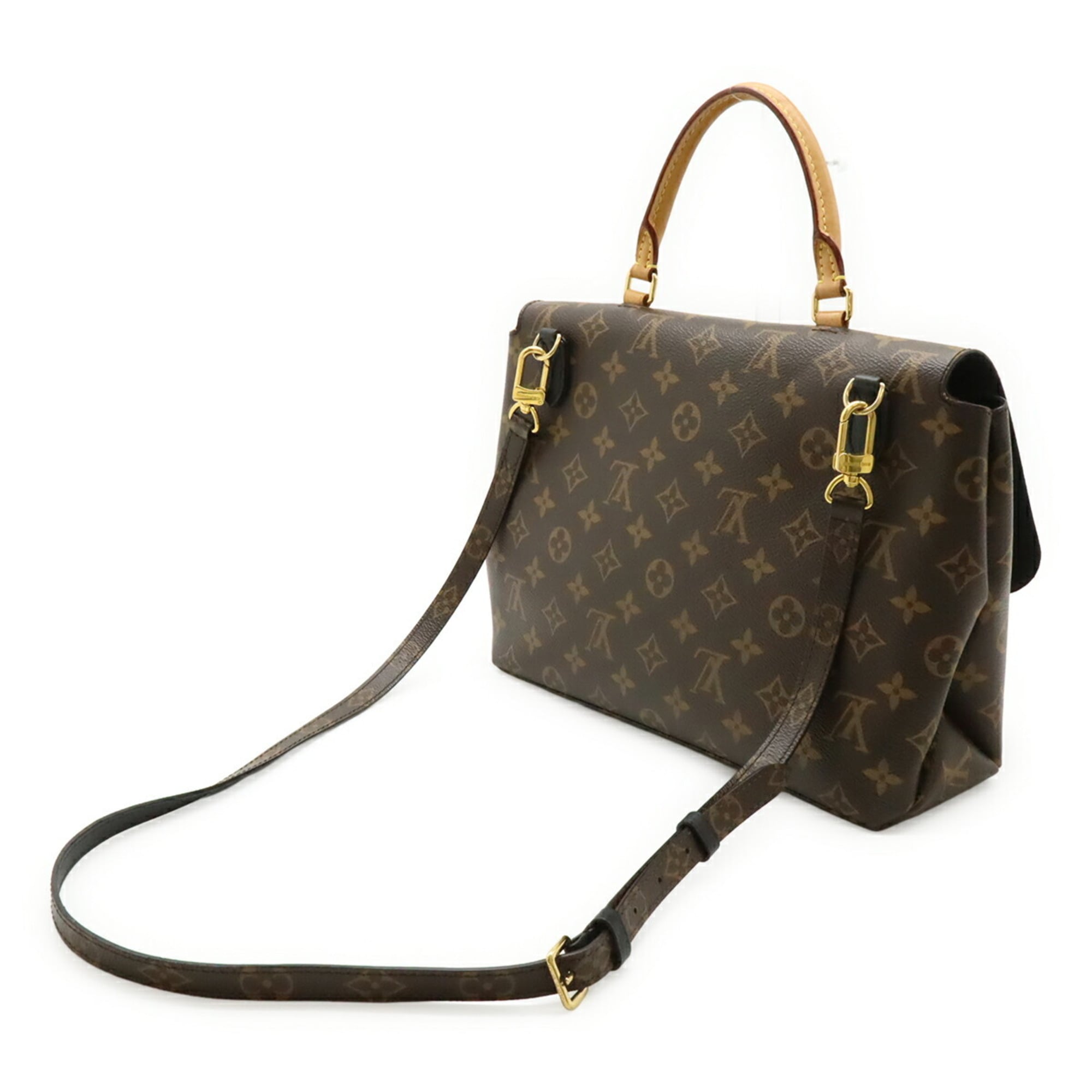 Louis Vuitton Monogram Black Noir Monogram Leather Handbag Shoulder Bag (Pre-Owned)