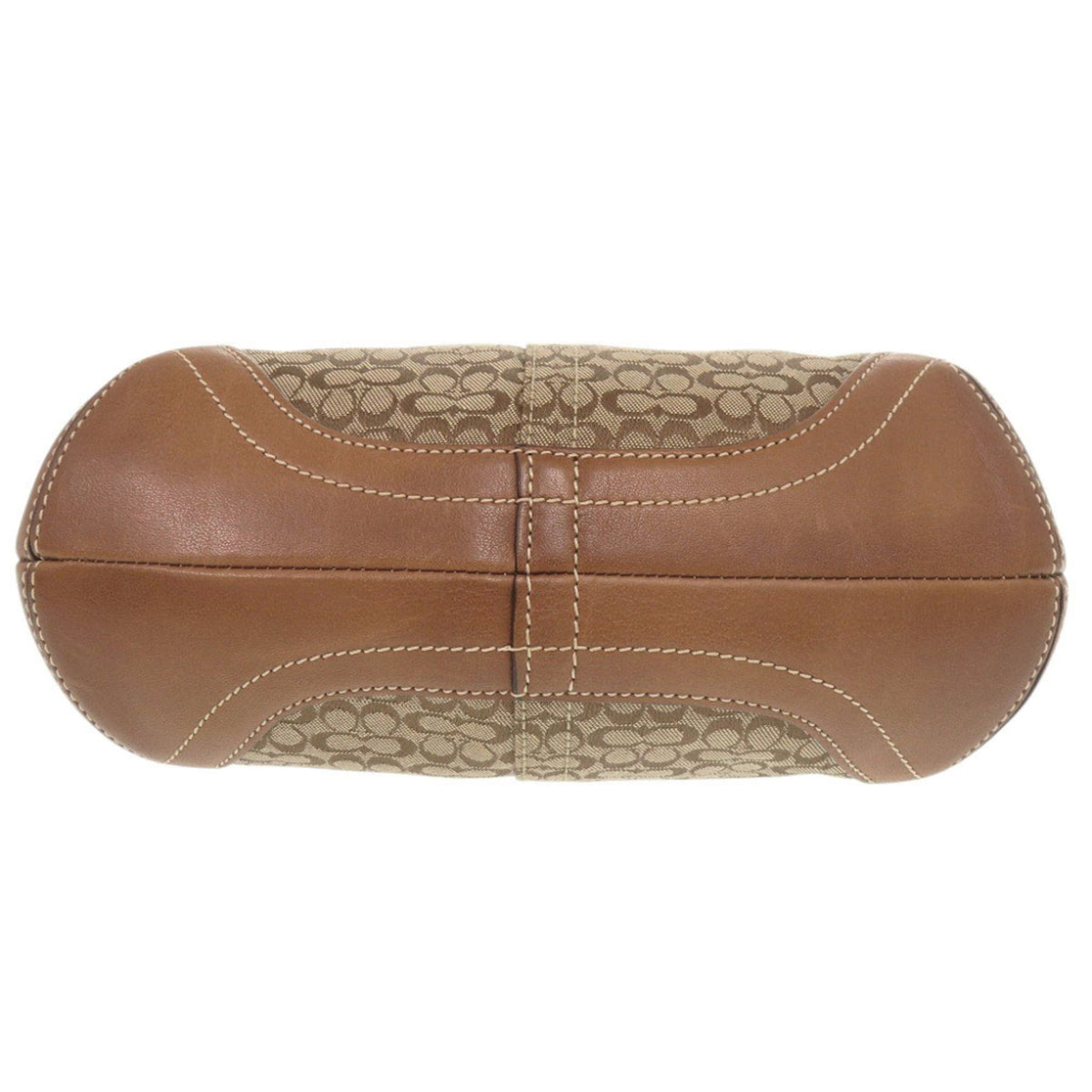 Coach Brown Canvas Leather Shoulder Bag (Pre-Owned)