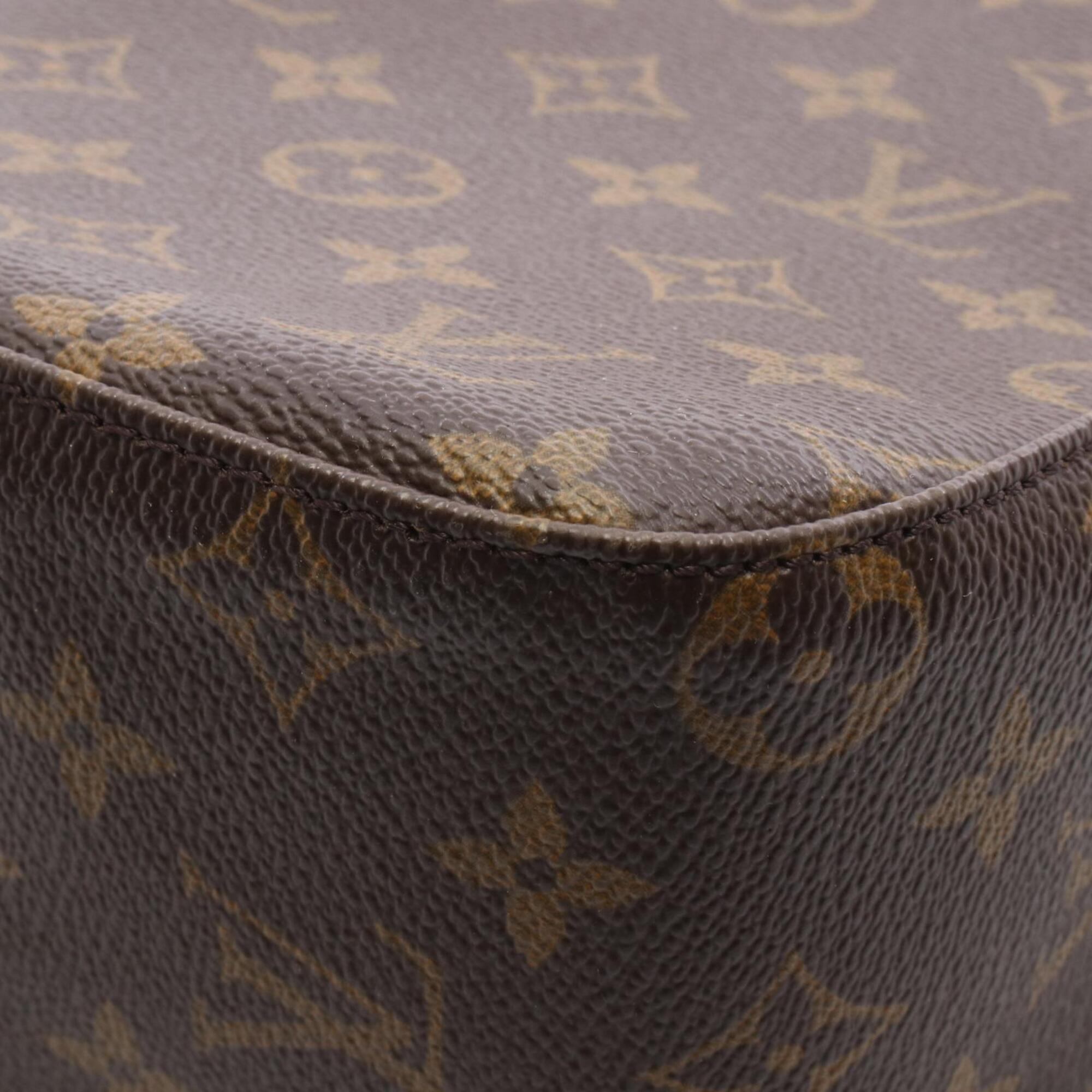 Louis Vuitton Brown Monogram Coated Canvas Leather Handbag Shoulder Bag (Pre-Owned)