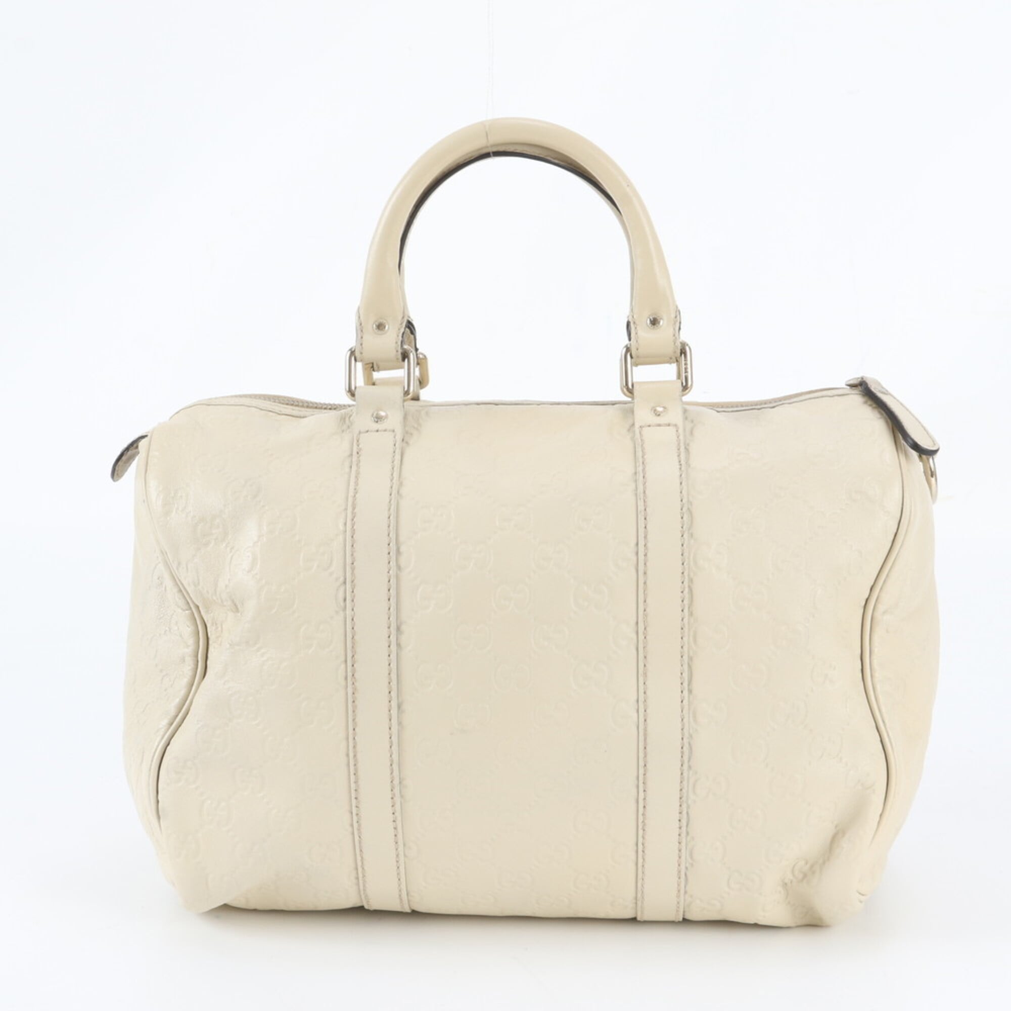 Gucci Off-White Leather Handbag Tote Bag (Pre-Owned)