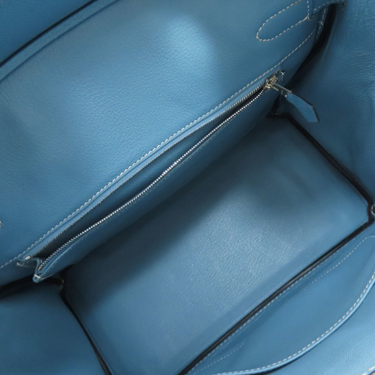Hermes Blue Jean Epsom Leather Handbag (Pre-Owned)