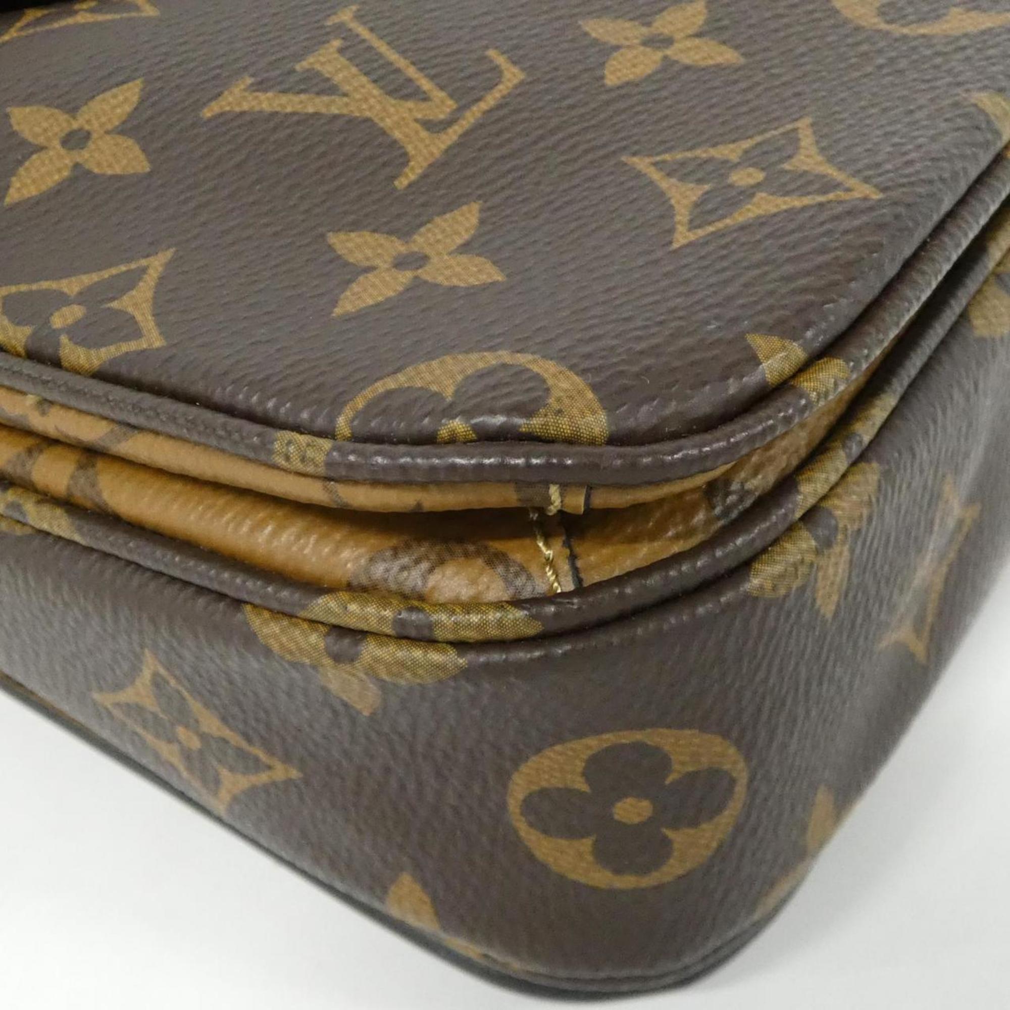 Louis Vuitton Marron Coated Canvas Handbag Pochette (Pre-Owned)
