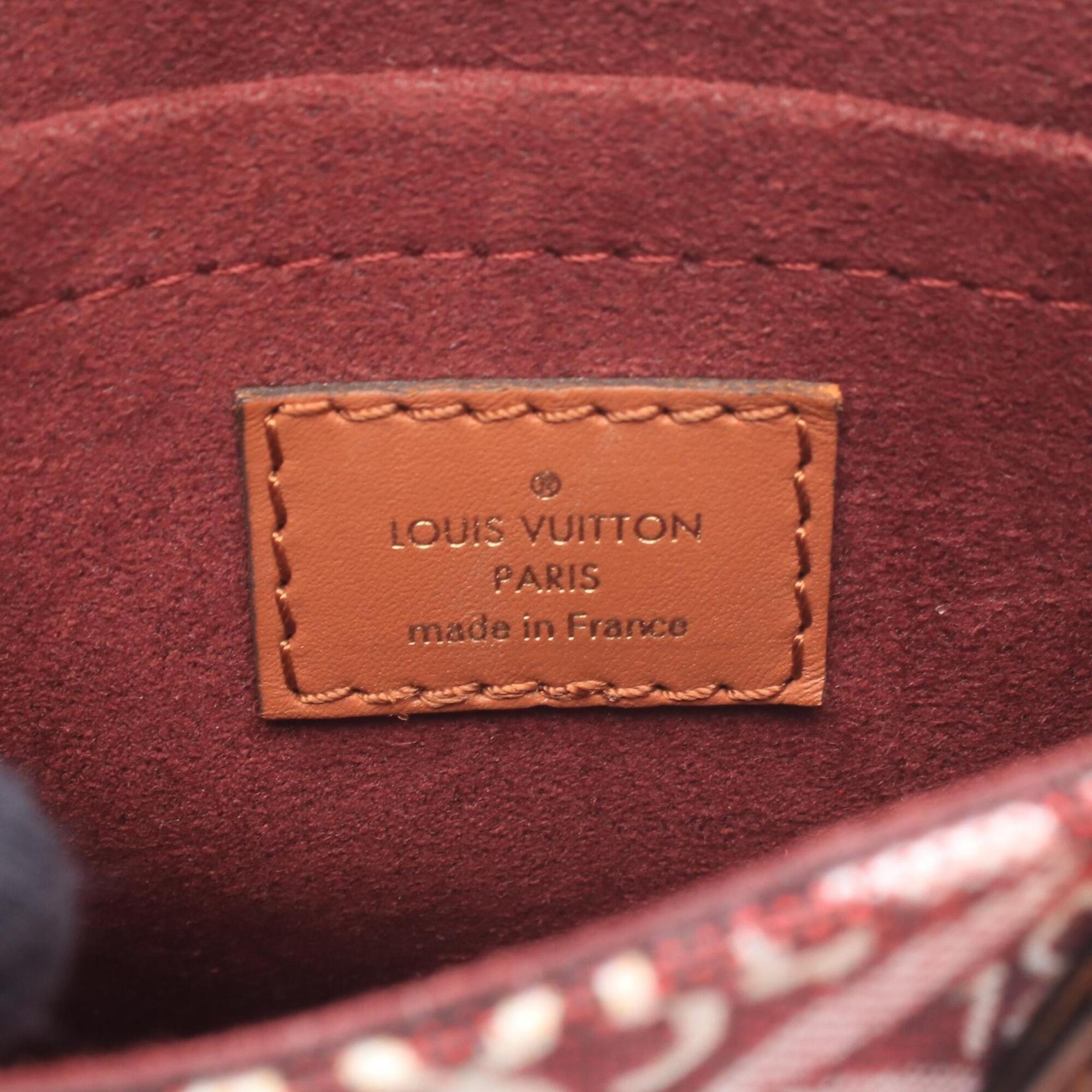 Louis Vuitton Bordeaux Brown Monogram Canvas Leather Handbag (Pre-Owned)