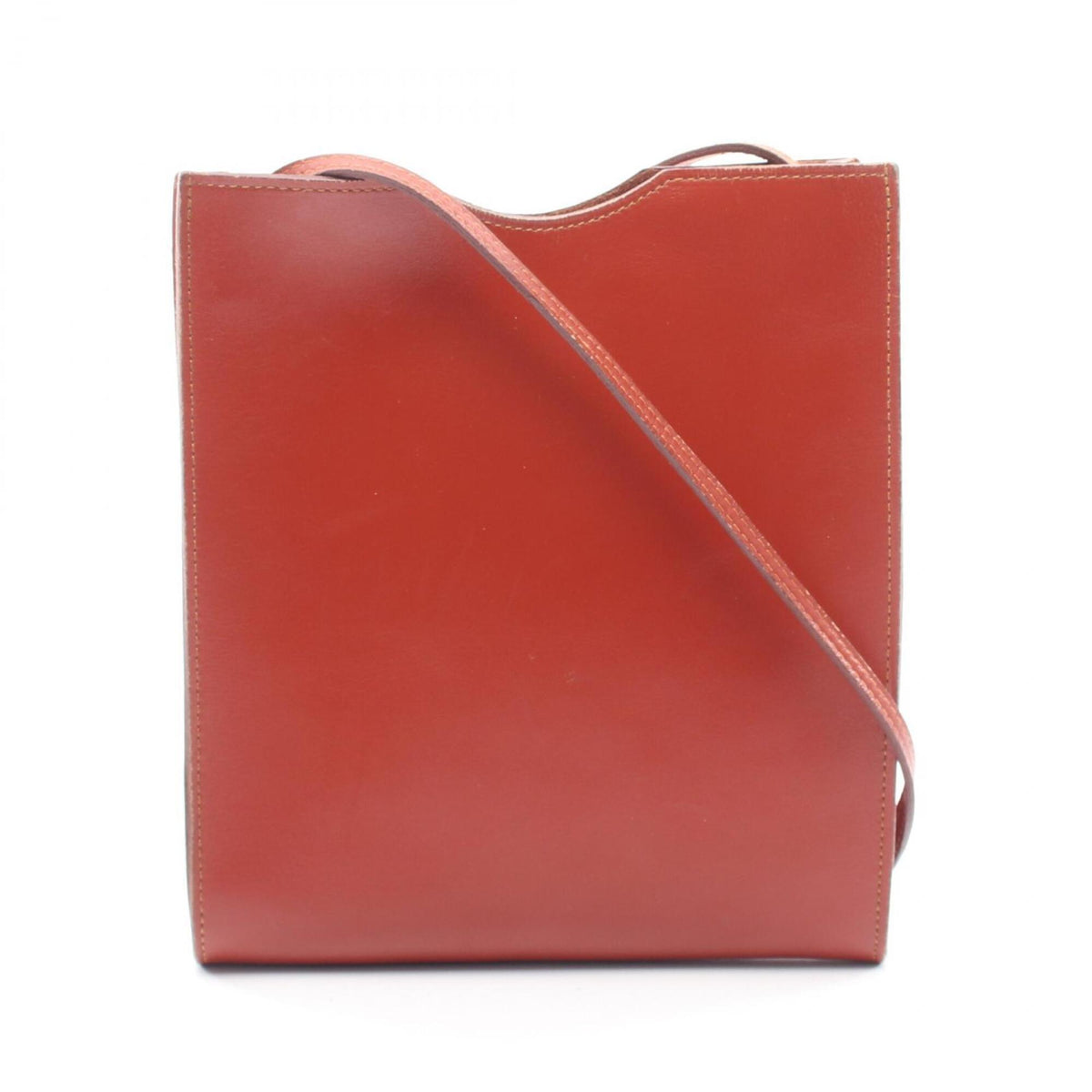 Hermes Brique Brown Box Calf Leather Handbag Shoulder Bag (Pre-Owned)