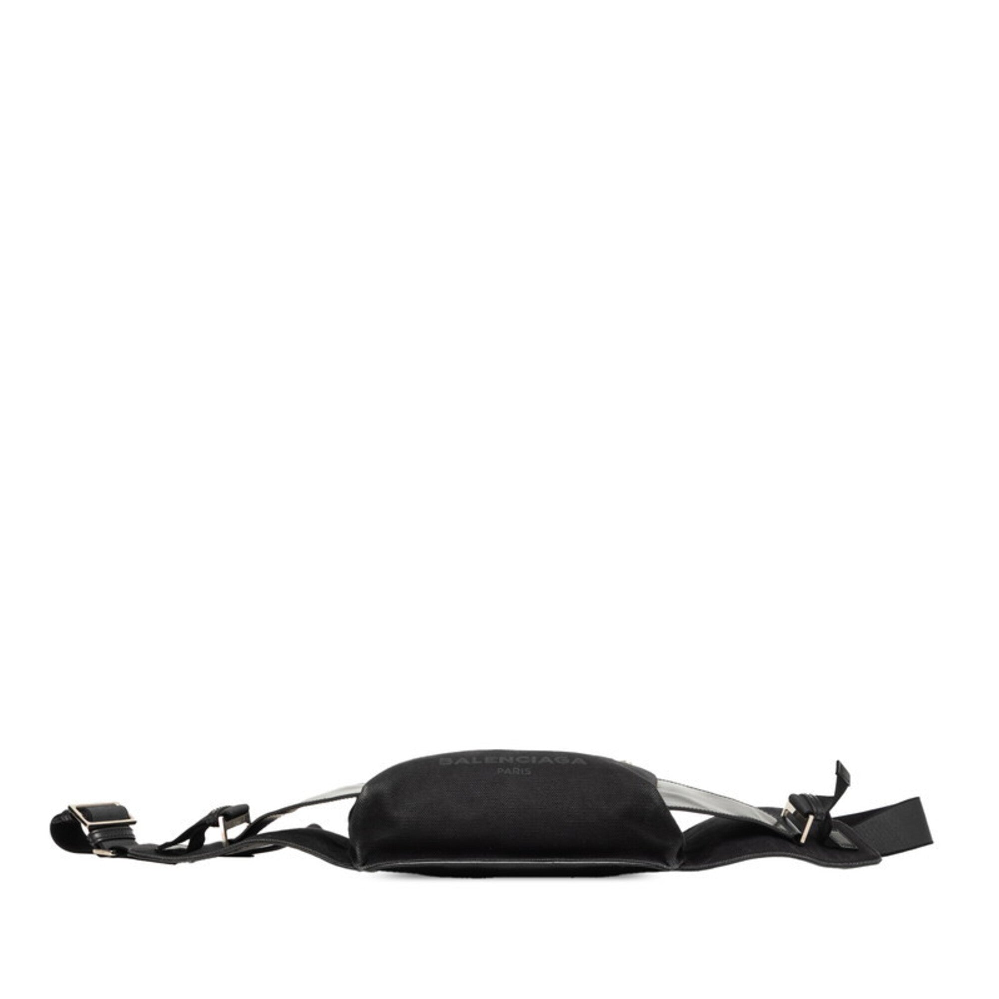 Balenciaga Black Canvas Leather Fanny Pack (Pre-Owned)