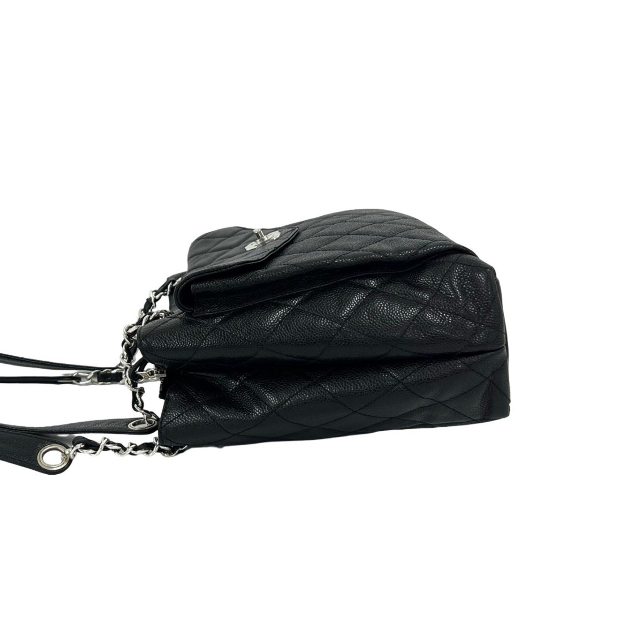Chanel Black Grained Calfskin Tote Bag (Pre-Owned)