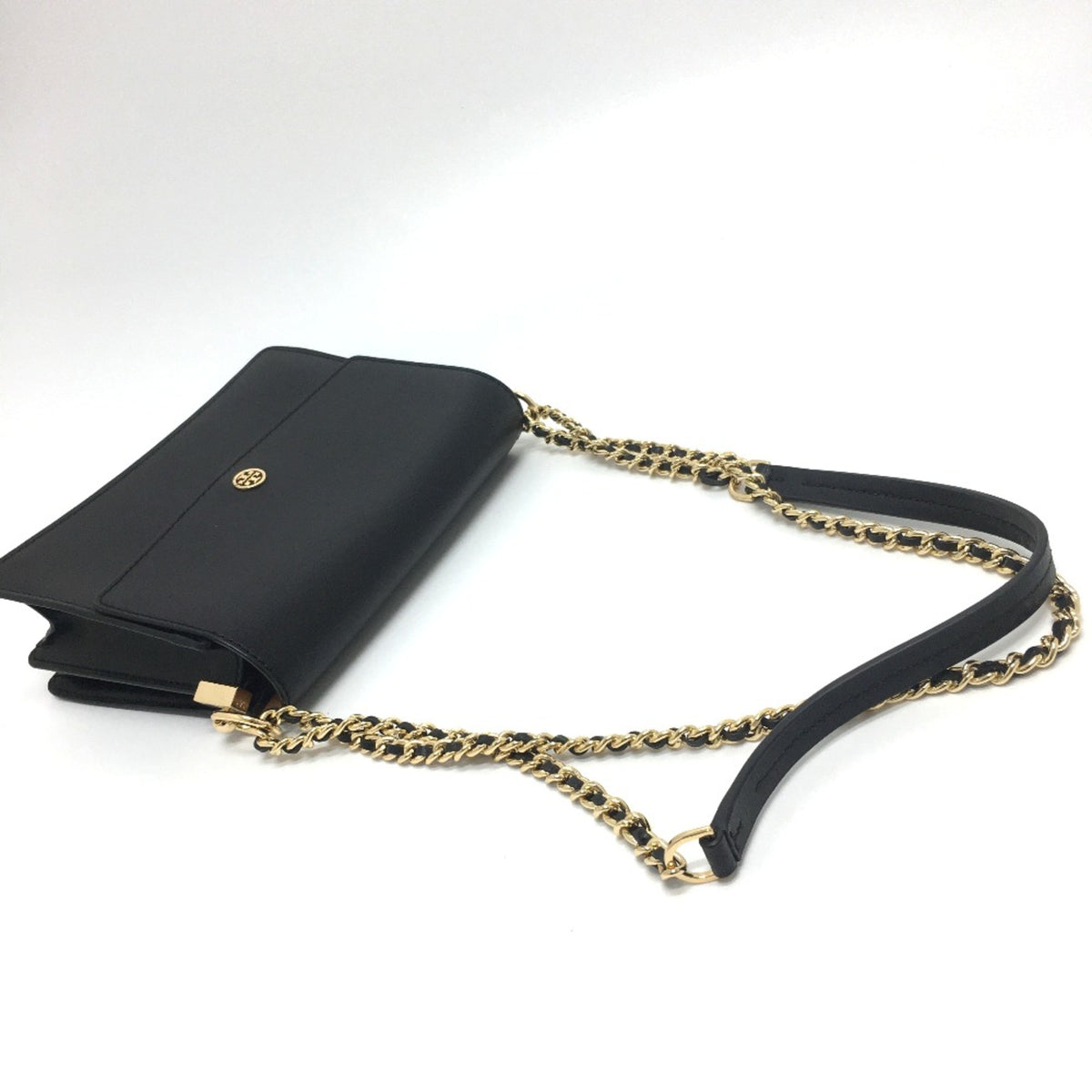 Tory Burch Black Leather Shoulder Bag (Pre-Owned)