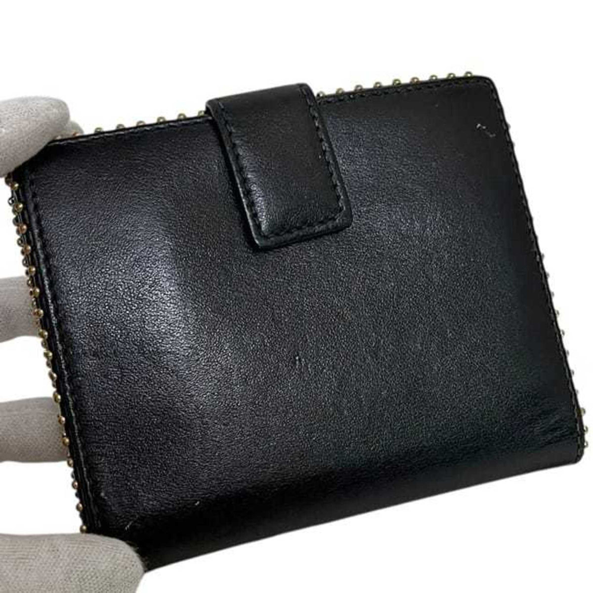 Salvatore Ferragamo Black Leather Wallet (Bi-Fold) (Pre-Owned)