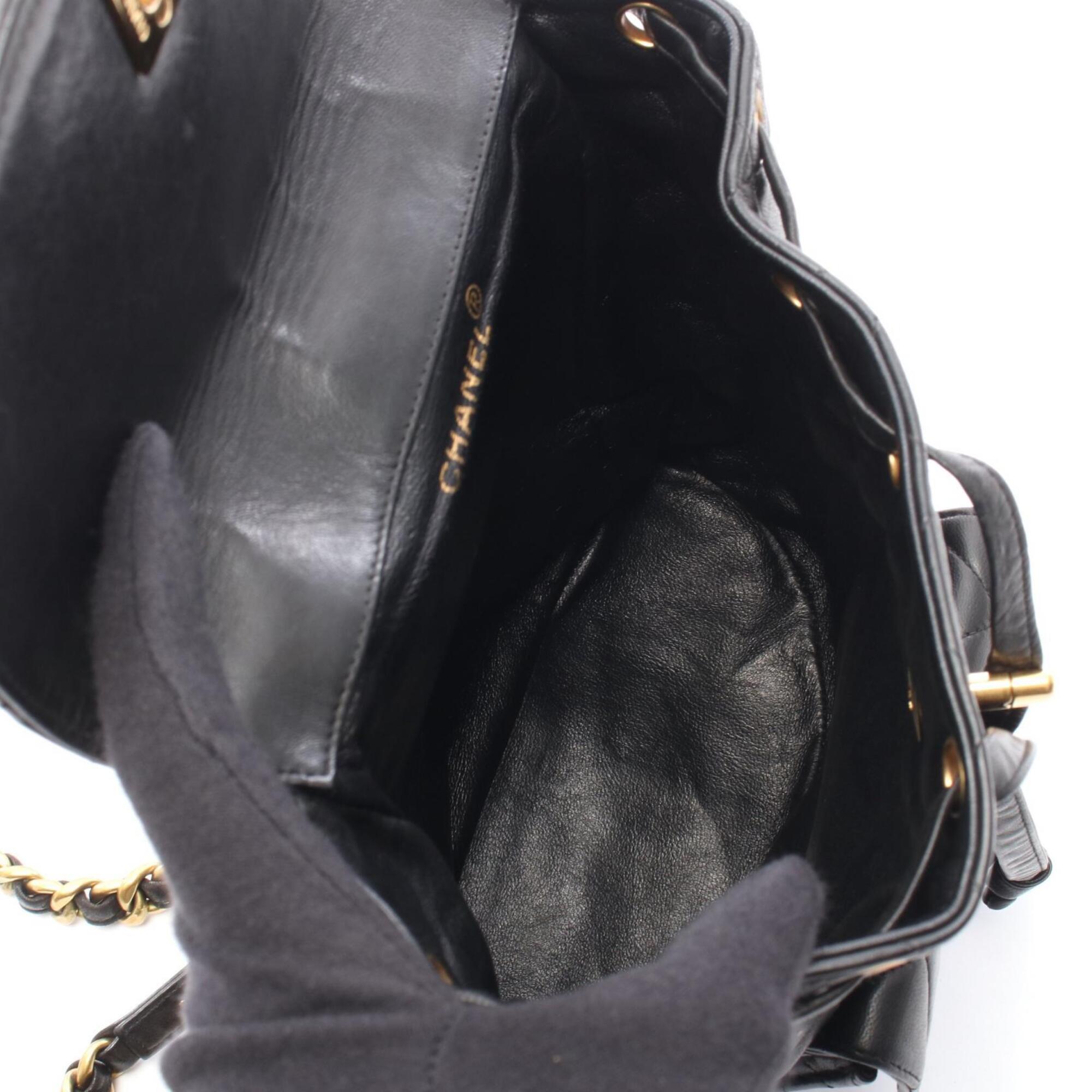Chanel Black Leather Backpack (Pre-Owned)