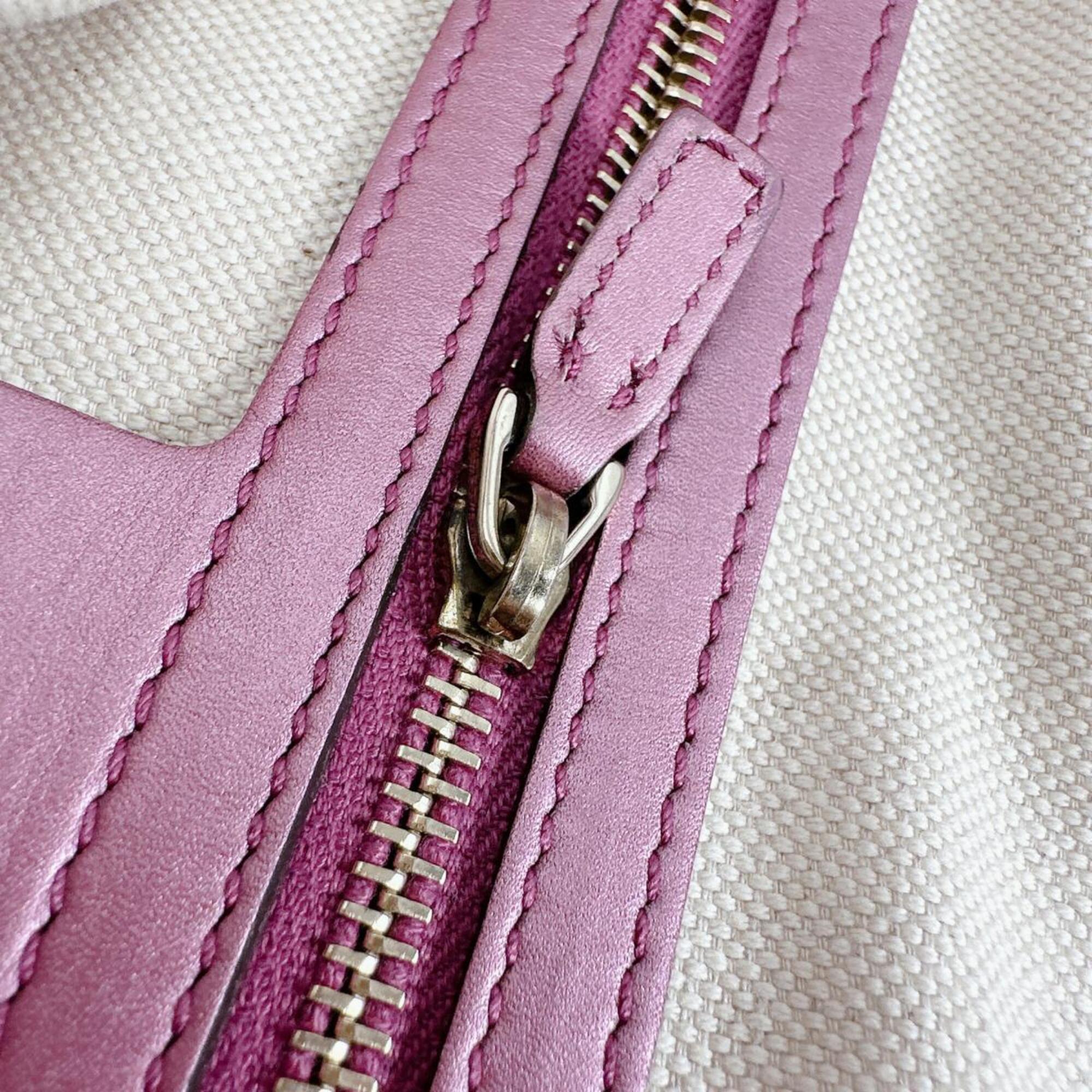 Gucci Brown Pink Gg Canvas Tote Bag (Pre-Owned)