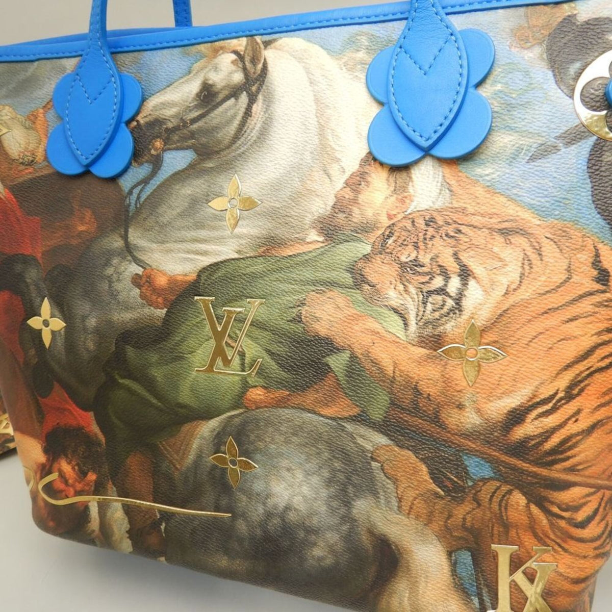 Louis Vuitton Grand Blue Coated Canvas Tote Bag (Pre-Owned)
