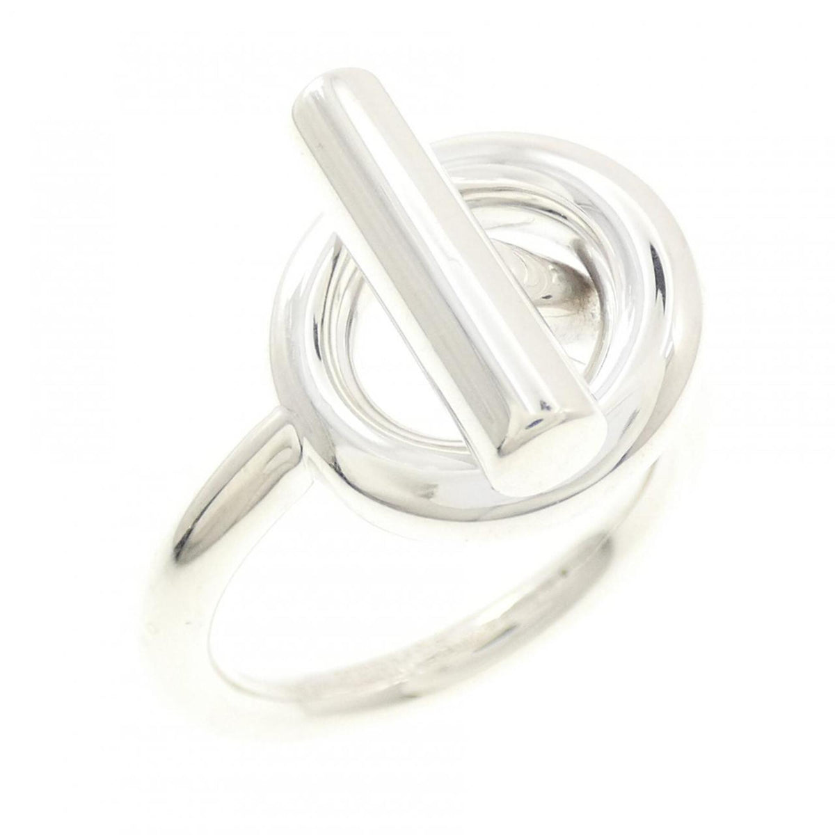 Hermes Silver 925 Band Ring (Pre-Owned)