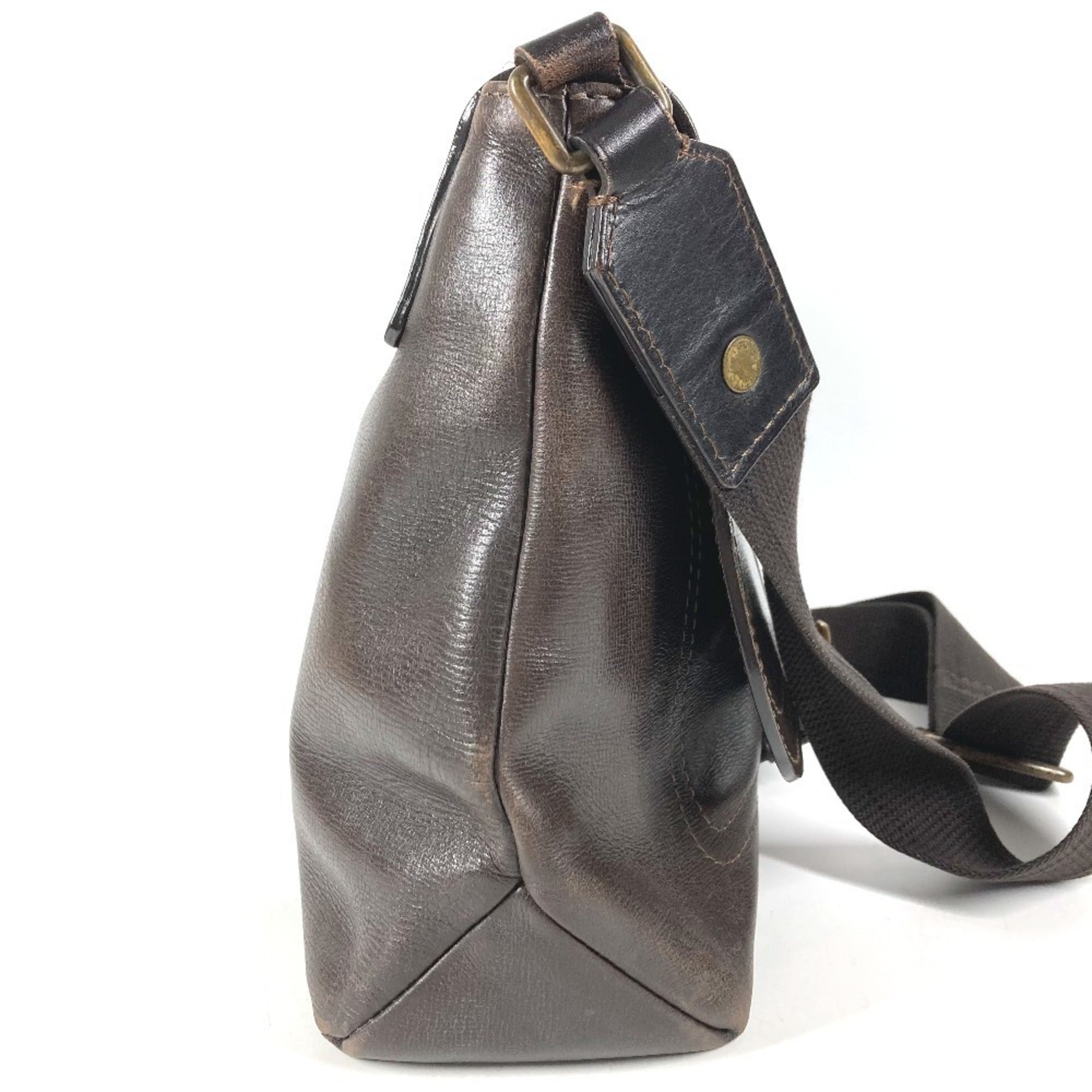 Louis Vuitton Brown Coffee Utah Leather Leather Messenger Bag Shoulder Bag (Pre-Owned)