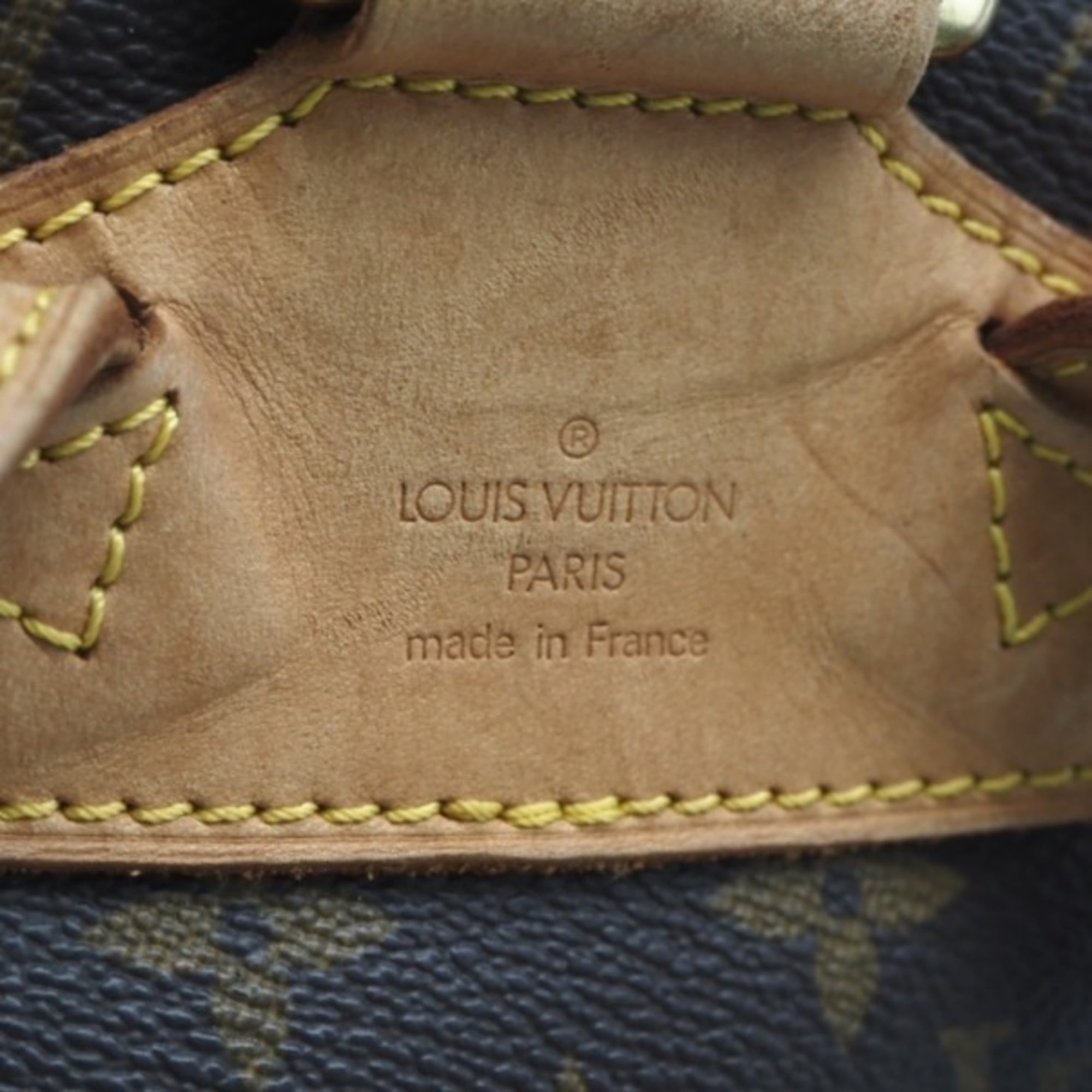 Louis Vuitton Brown Coated Canvas Leather Backpack (Pre-Owned)