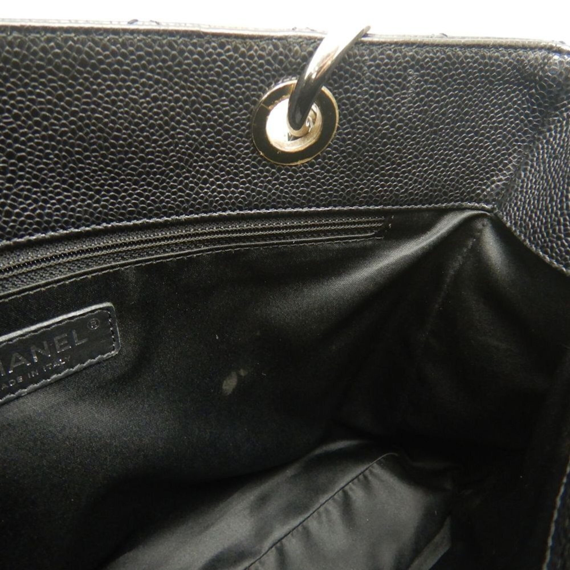 Chanel Black Grained Calfskin Tote Bag (Pre-Owned)