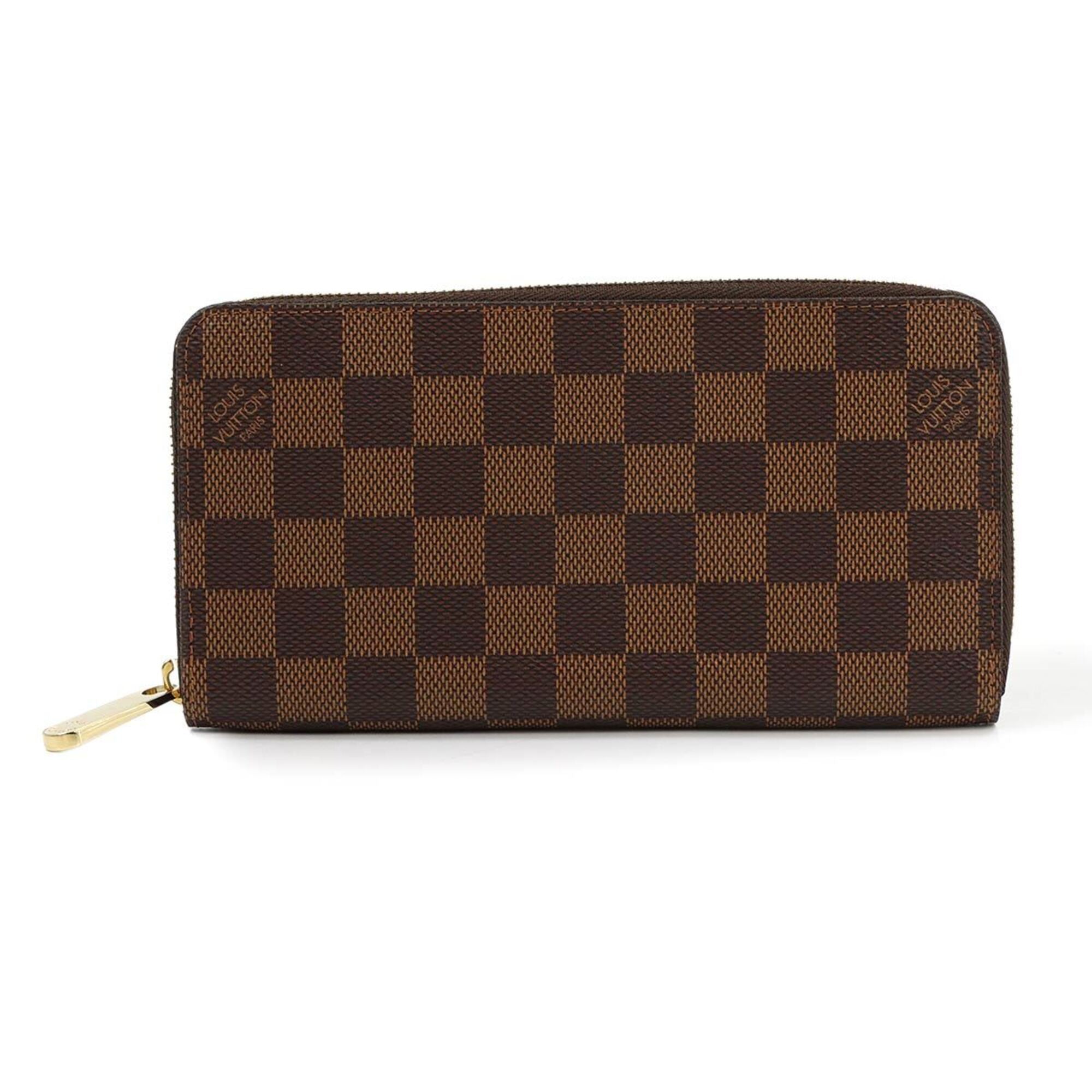 Louis Vuitton Damier Canvas Ebene Damier Canvas Long Wallet (Bi-Fold) (Pre-Owned)