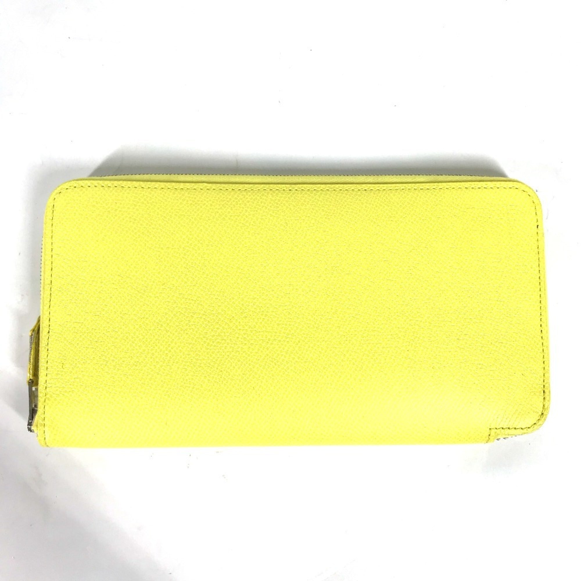Hermes Silk'in Yellow Epsom Leather Long Wallet (Bi-Fold) (Pre-Owned)