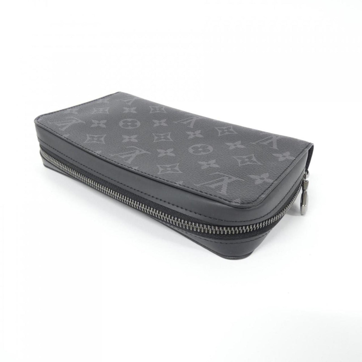 Louis Vuitton Black Coated Canvas Long Wallet (Bi-Fold) (Pre-Owned)