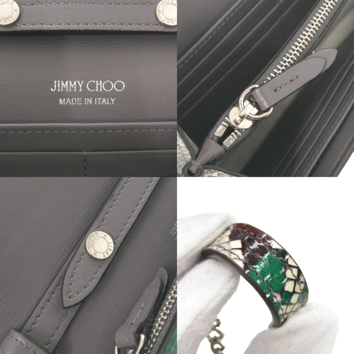 Jimmy Choo Multi-Color Patent Leather Leather Shoulder Bag (Pre-Owned)