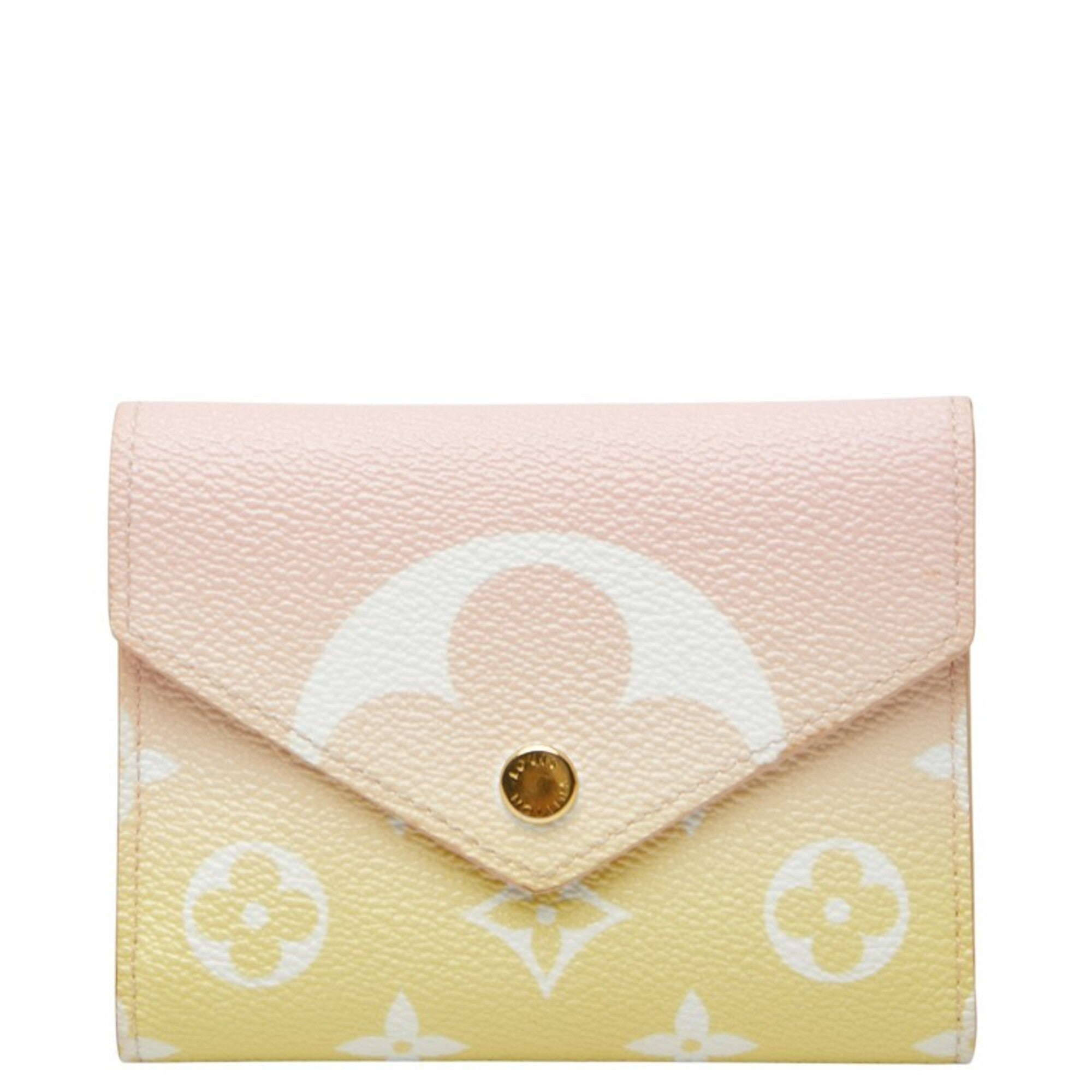 Louis Vuitton Monogram Pink Rose Clair Pvc Leather Wallet (Tri-Fold) (Pre-Owned)
