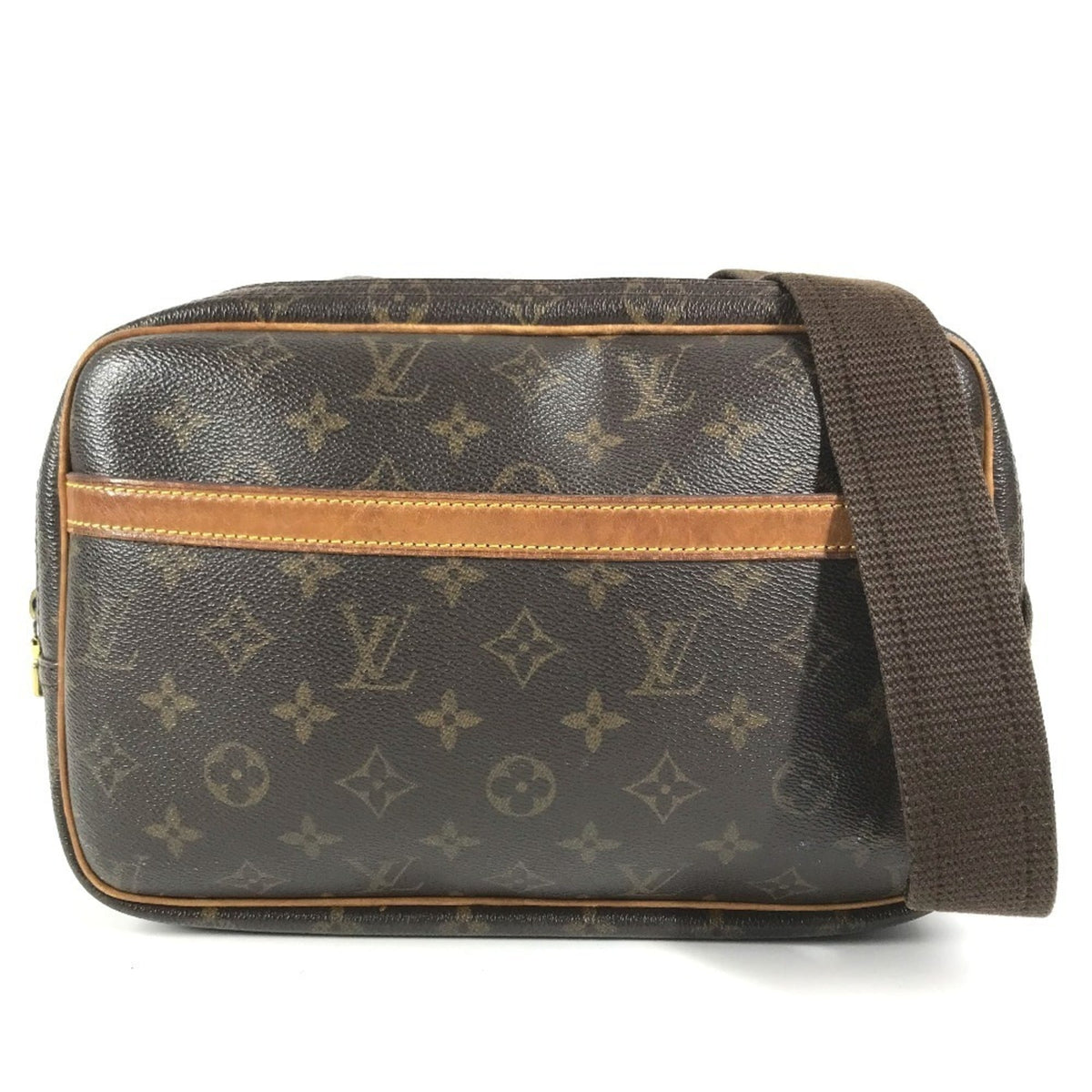 Louis Vuitton Brown Monogram Canvas Shoulder Bag (Pre-Owned)