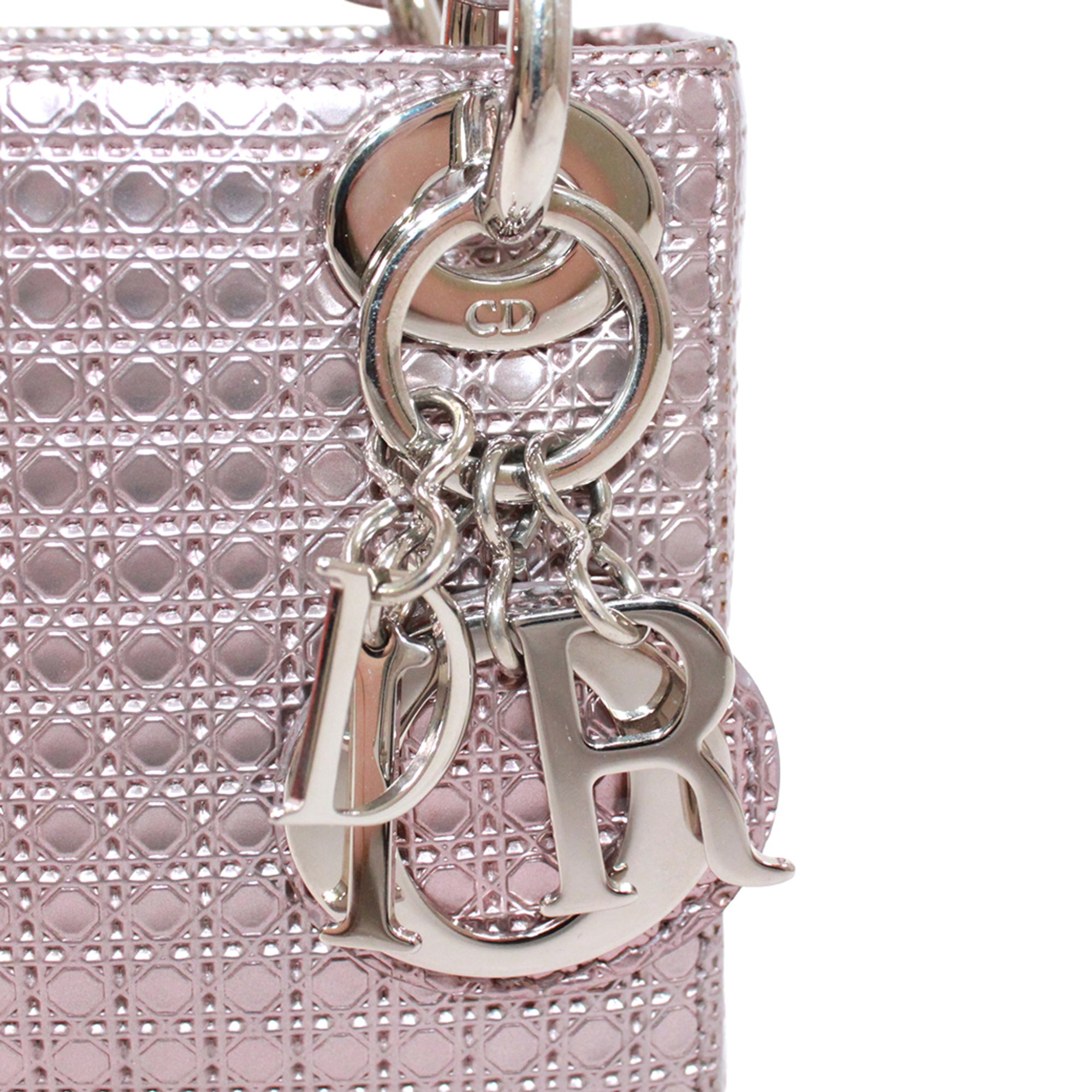 Christian Dior Metallic Pink Patent Leather Shoulder Bag (Pre-Owned)