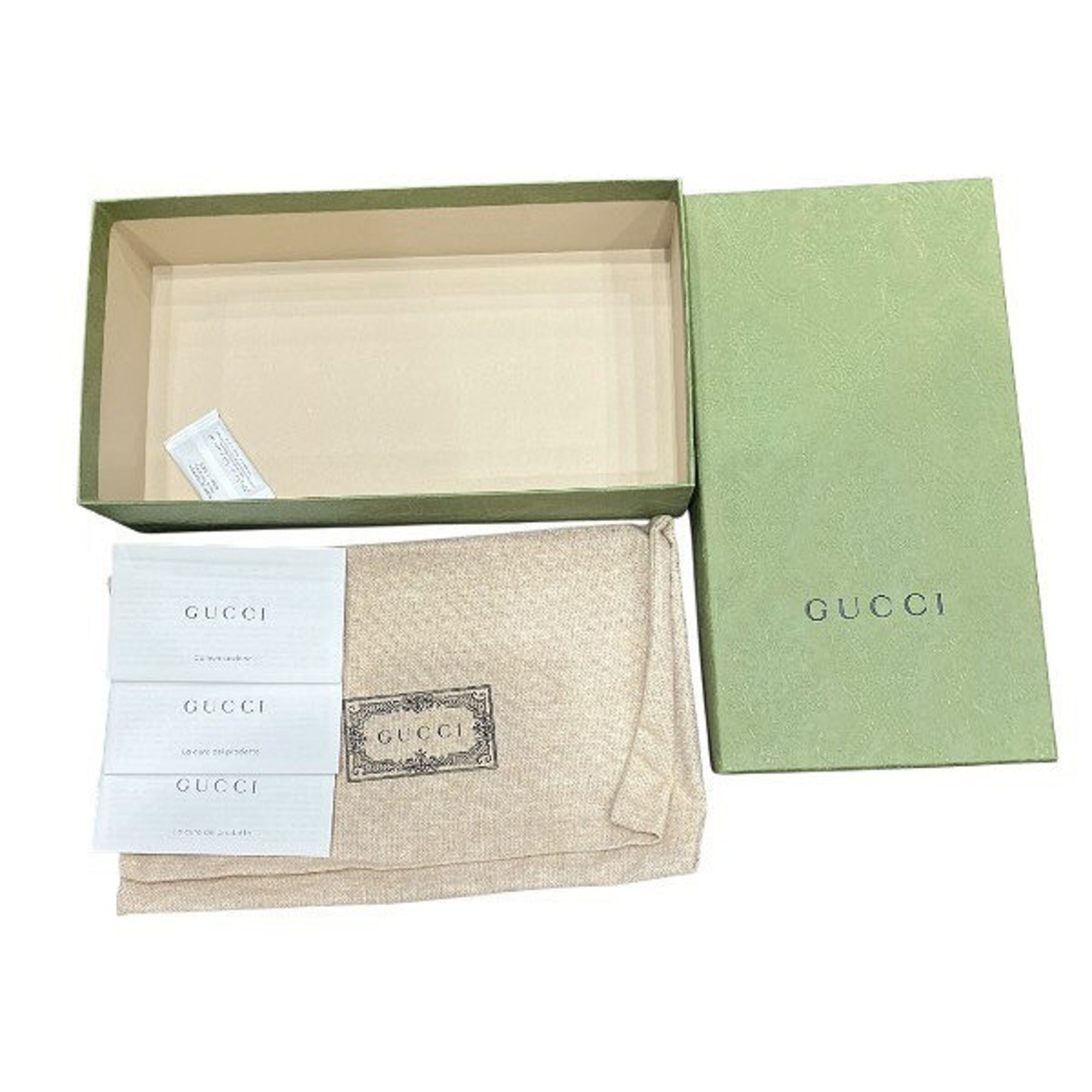 Gucci Brown Bamboo Gg Canvas Long Wallet (Bi-Fold) (Pre-Owned)