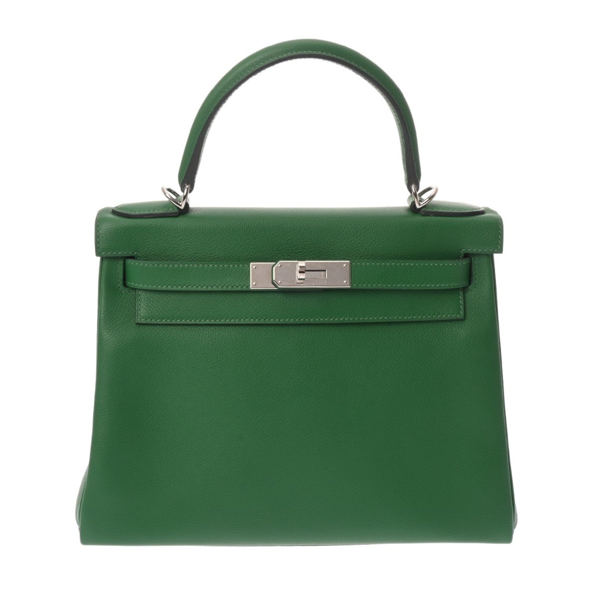 Hermes Bambou Evercalf Leather Handbag (Pre-Owned)