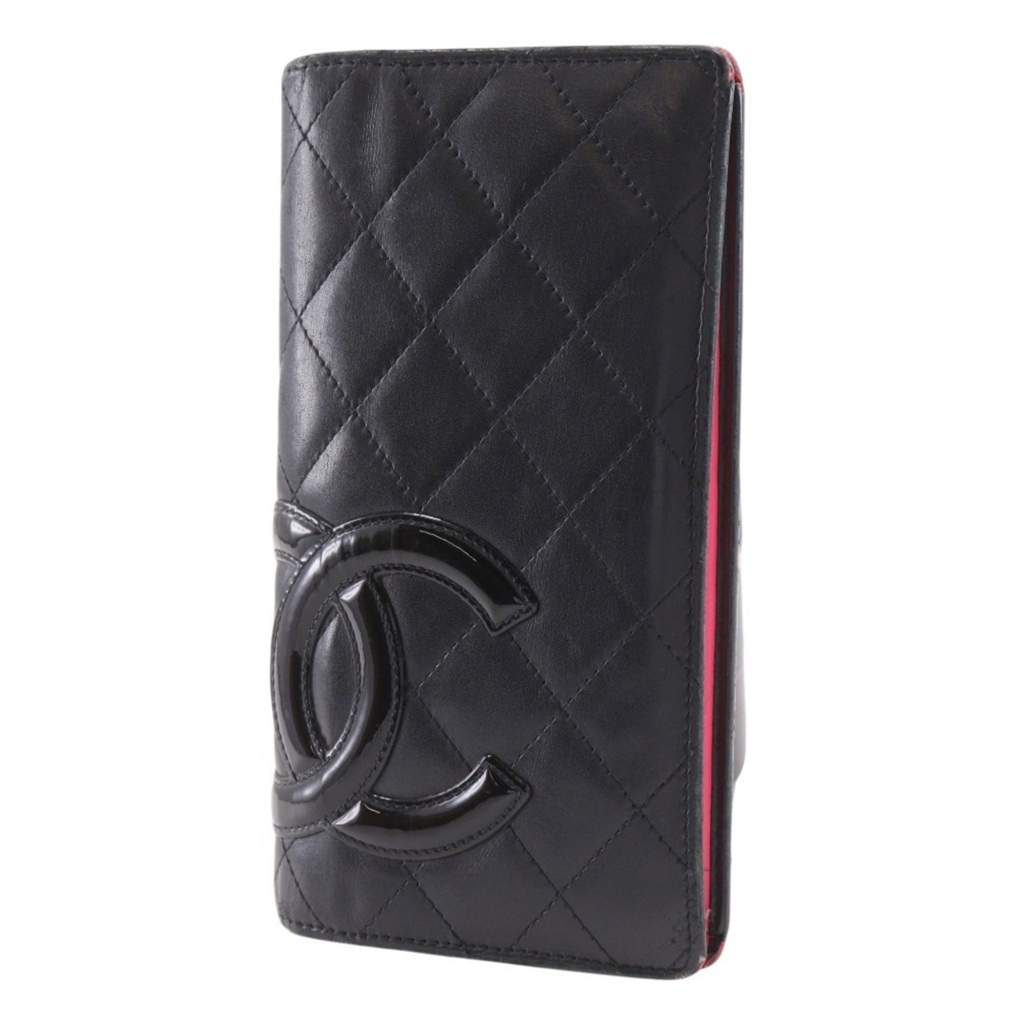 Chanel Black Leather Long Wallet (Bi-Fold) (Pre-Owned)