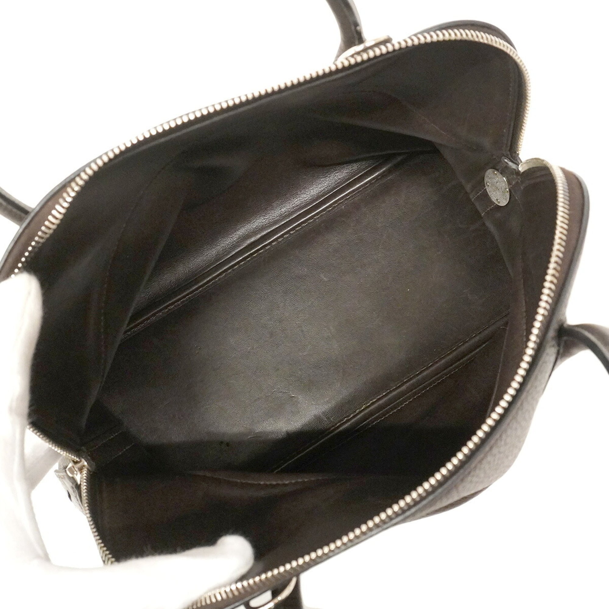 Hermes Brown Taurillon Clemence Leather Handbag (Pre-Owned)