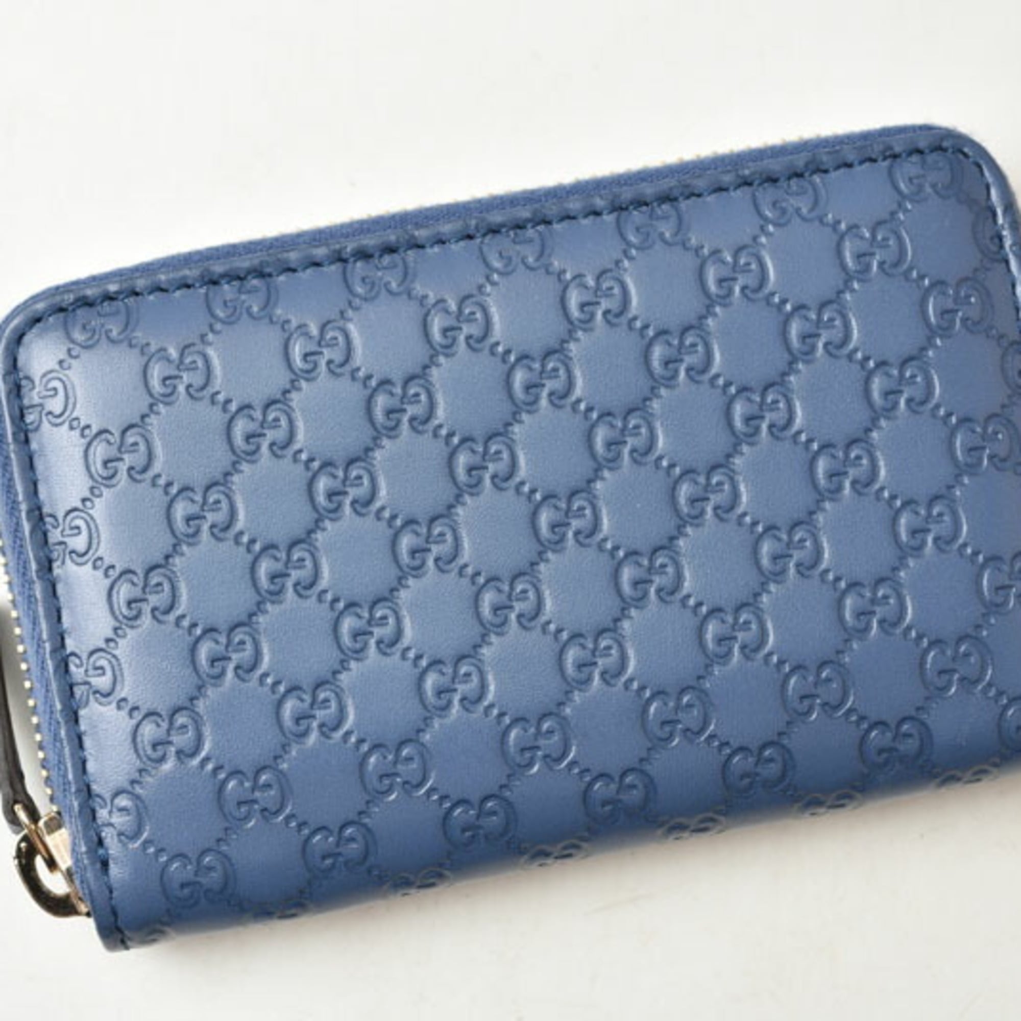 Gucci Blue Leather Coin Purse/Coin Case (Pre-Owned)