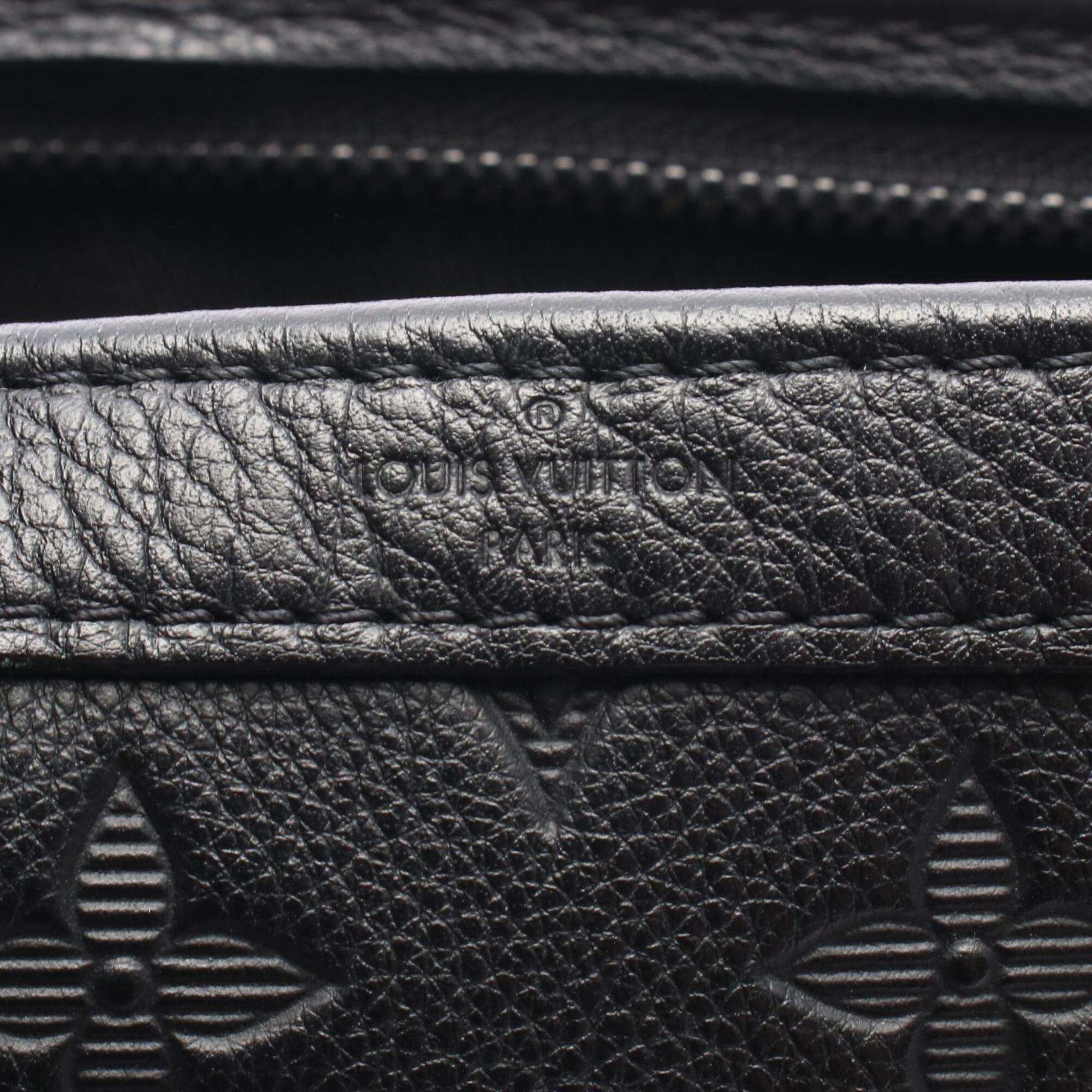 Louis Vuitton Monogram Shadow Black Noir Leather Handbag Shoulder Bag (Pre-Owned)