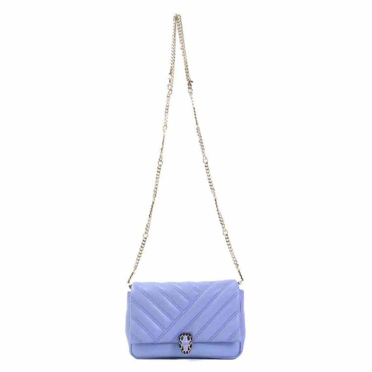 Bvlgari Metallic Purple Leather Shoulder Bag (Pre-Owned)