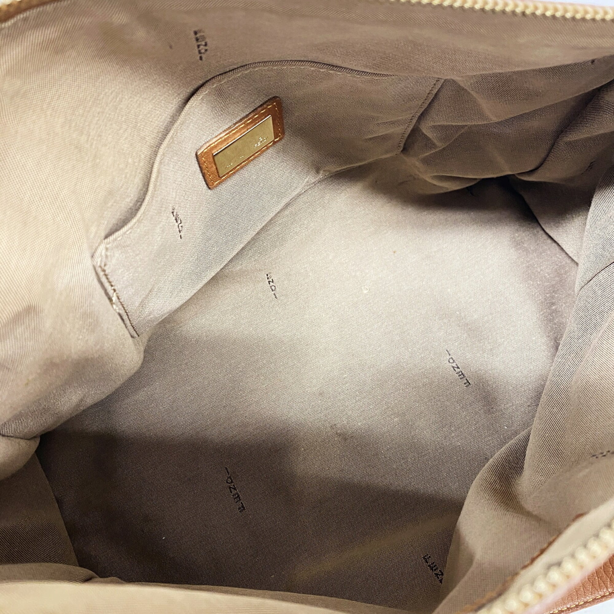 Fendi Brown Canvas Handbag (Pre-Owned)