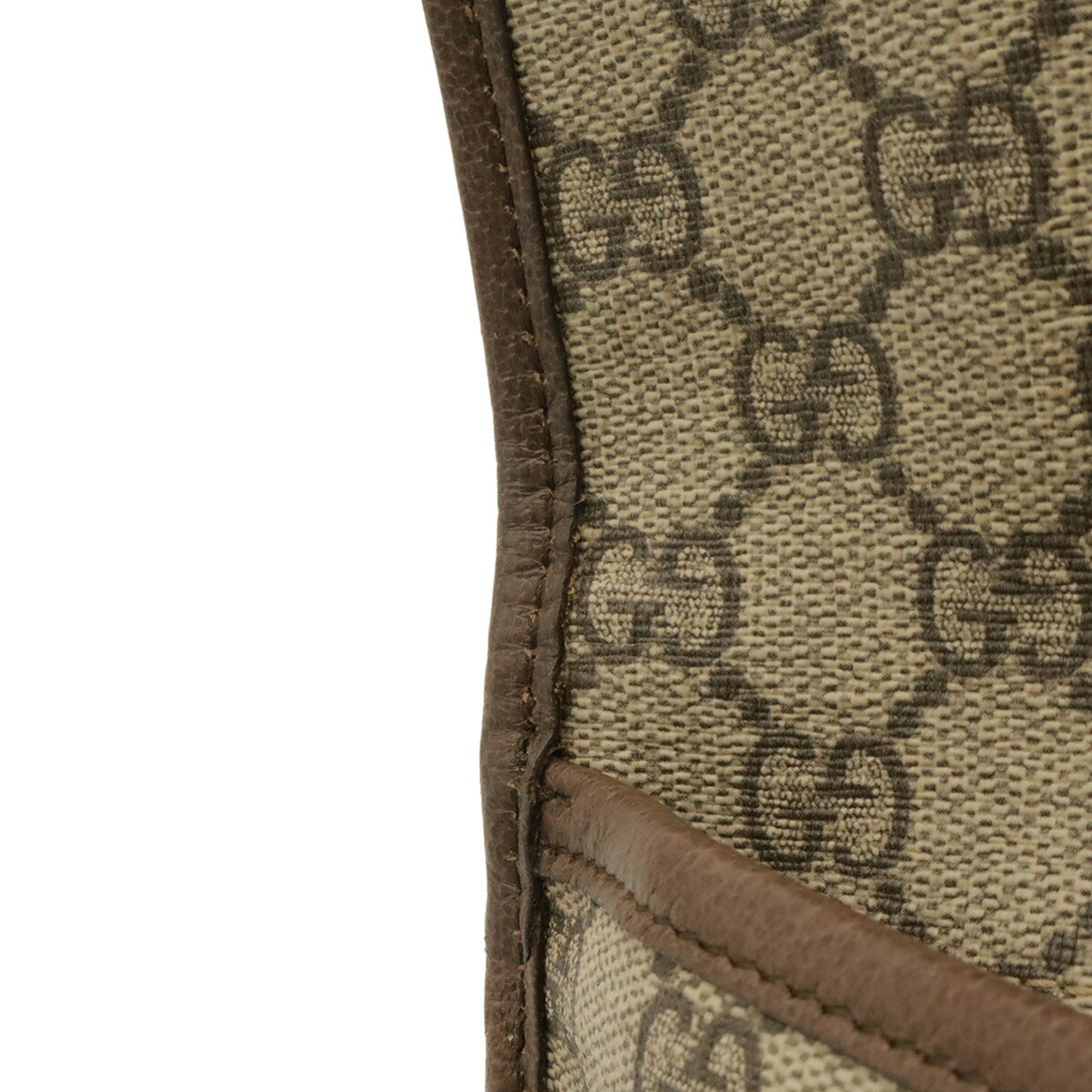 Gucci Sherry Line Beige Brown Green Khaki Red Color Gg Supreme Canvas Pvc Coated Canvas Leather Fanny Pack Sling Bag (Pre-Owned)