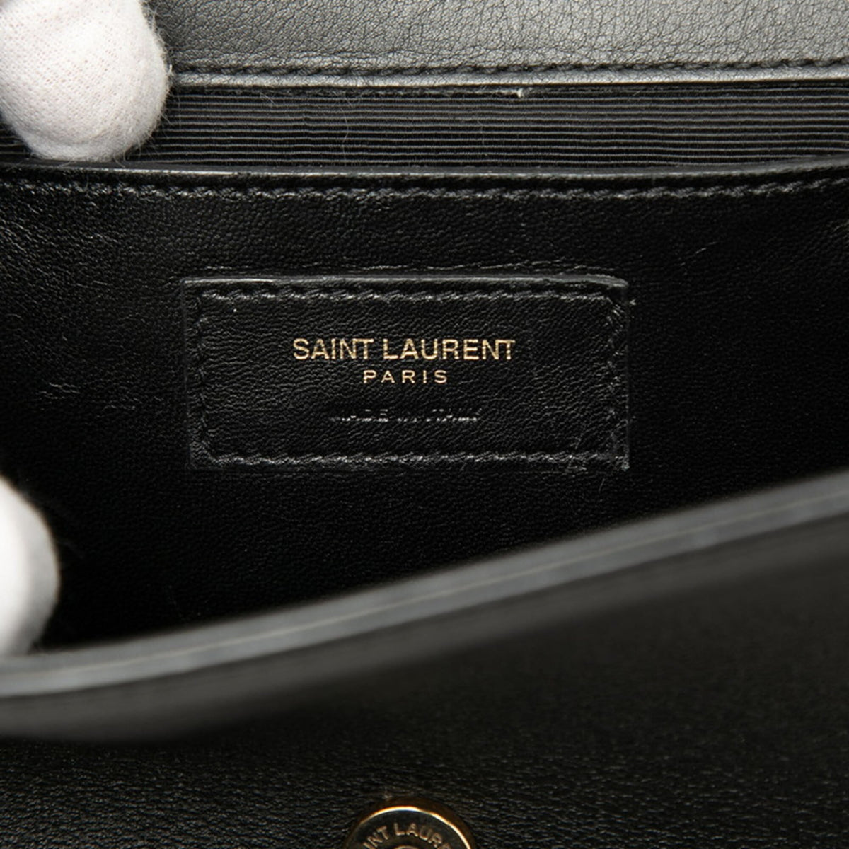 Saint Laurent Black Leather Shoulder Bag (Pre-Owned)