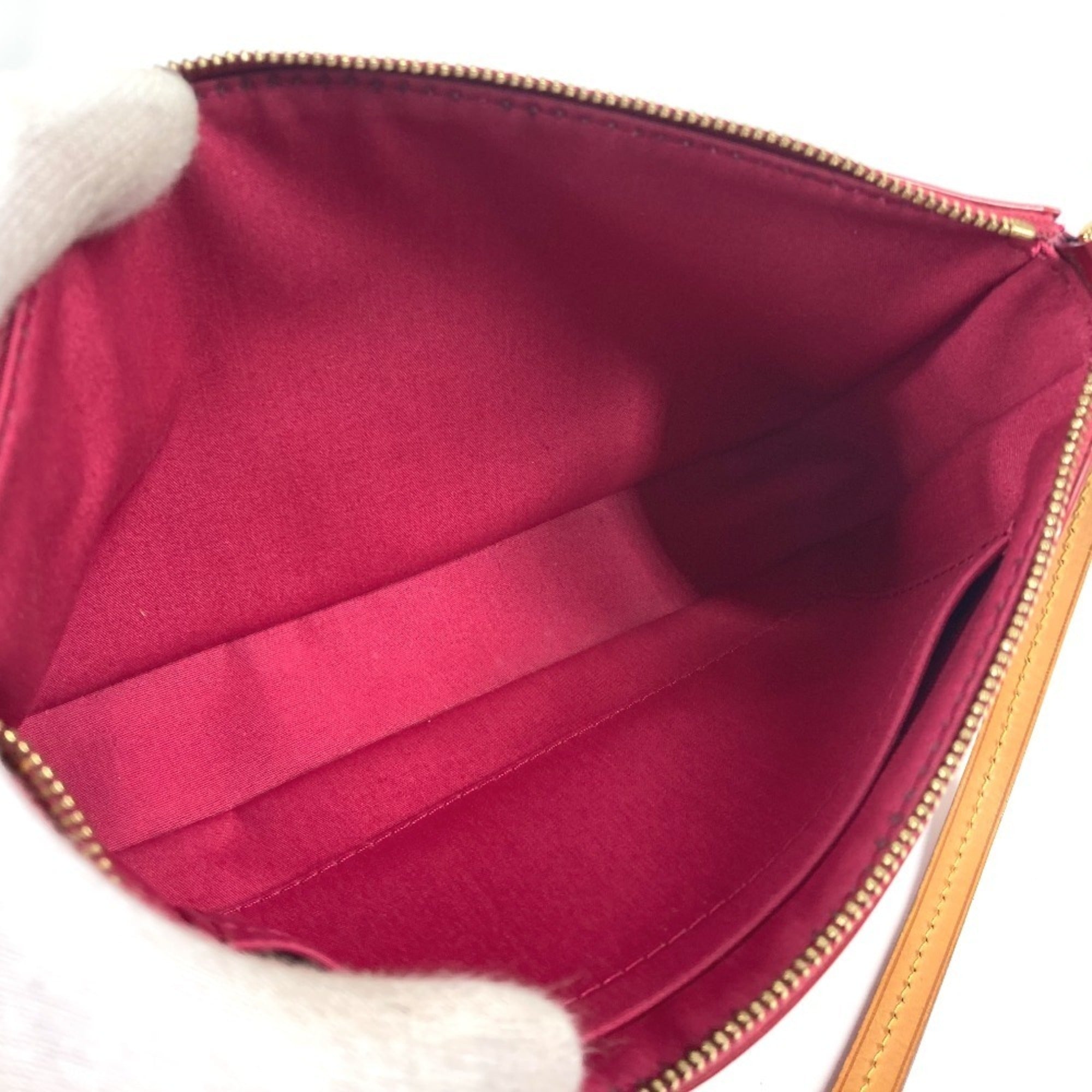 Louis Vuitton Indian Rose Pink Monogram Vernis Handbag Pochette Shoulder Bag (Pre-Owned)