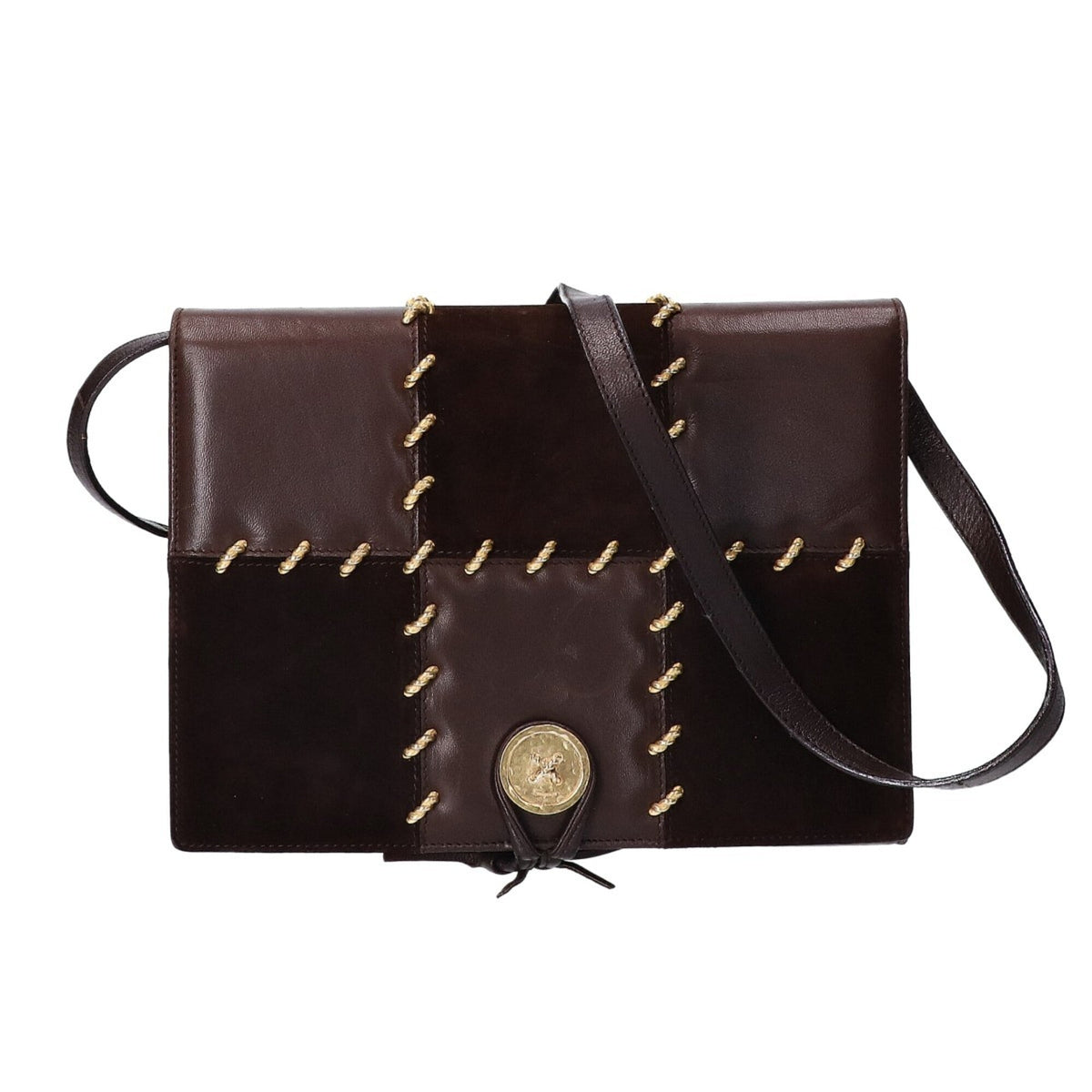 Salvatore Ferragamo Brown Leather Shoulder Bag (Pre-Owned)