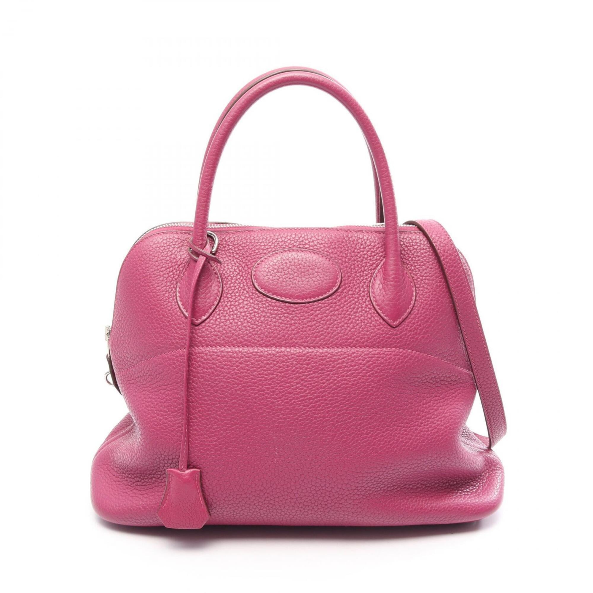 Hermes Purple Taurillon Clemence Leather Handbag (Pre-Owned)