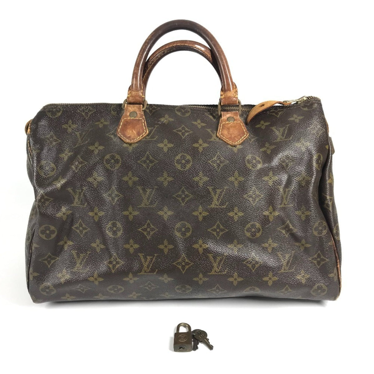Louis Vuitton Brown Monogram Canvas Boston Bag Handbag Tote Bag (Pre-Owned)